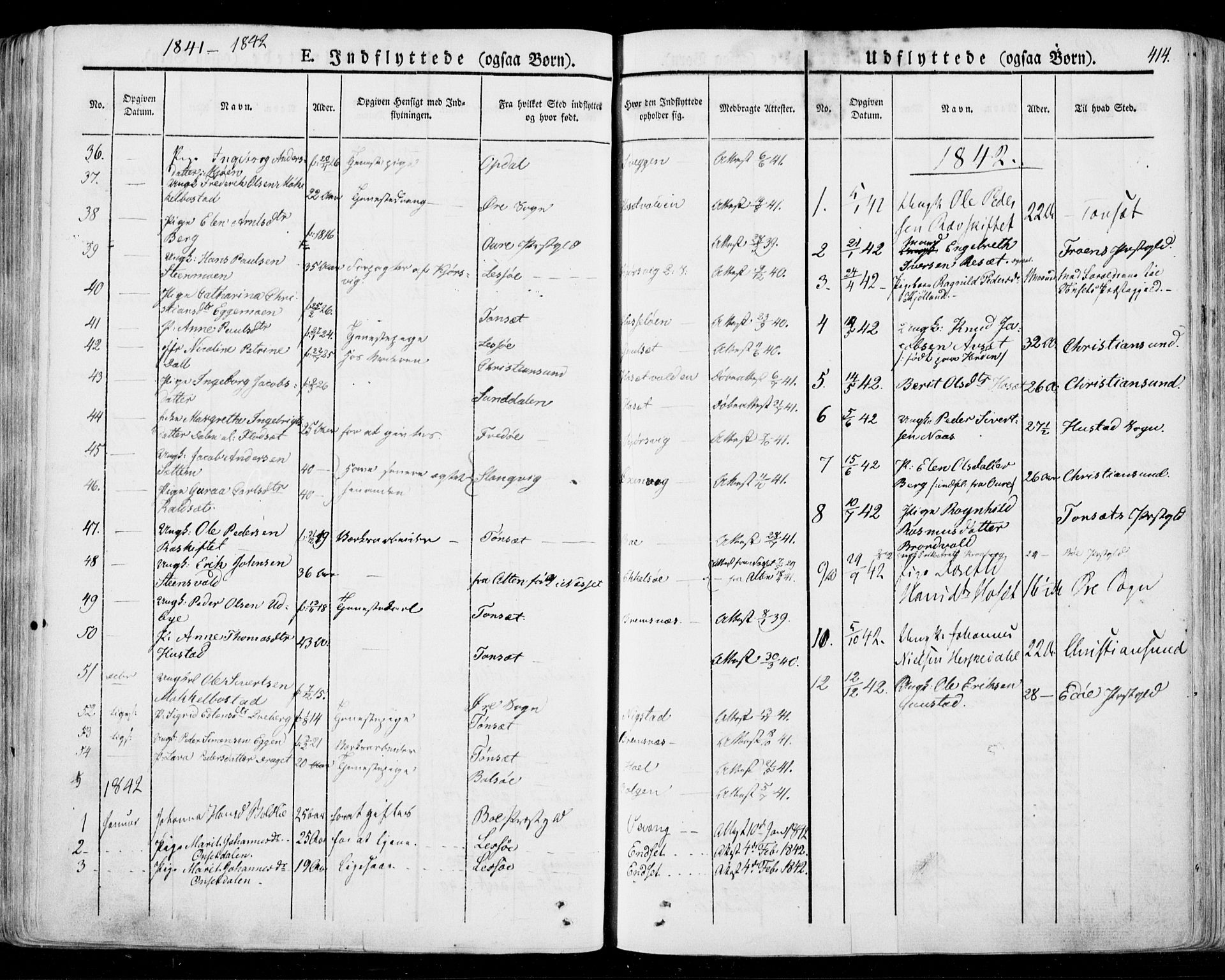 Ministerialprotokoller, klokkerbøker og fødselsregistre - Møre og Romsdal, SAT/A-1454/568/L0803: Parish register (official) no. 568A10, 1830-1853, p. 414