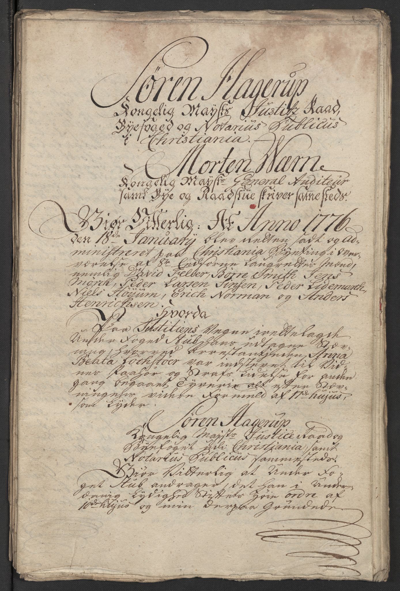 Kristiania stiftamt, SAO/A-10386/G/Gm/L0011: Domsakter og forhør, 1776, p. 343