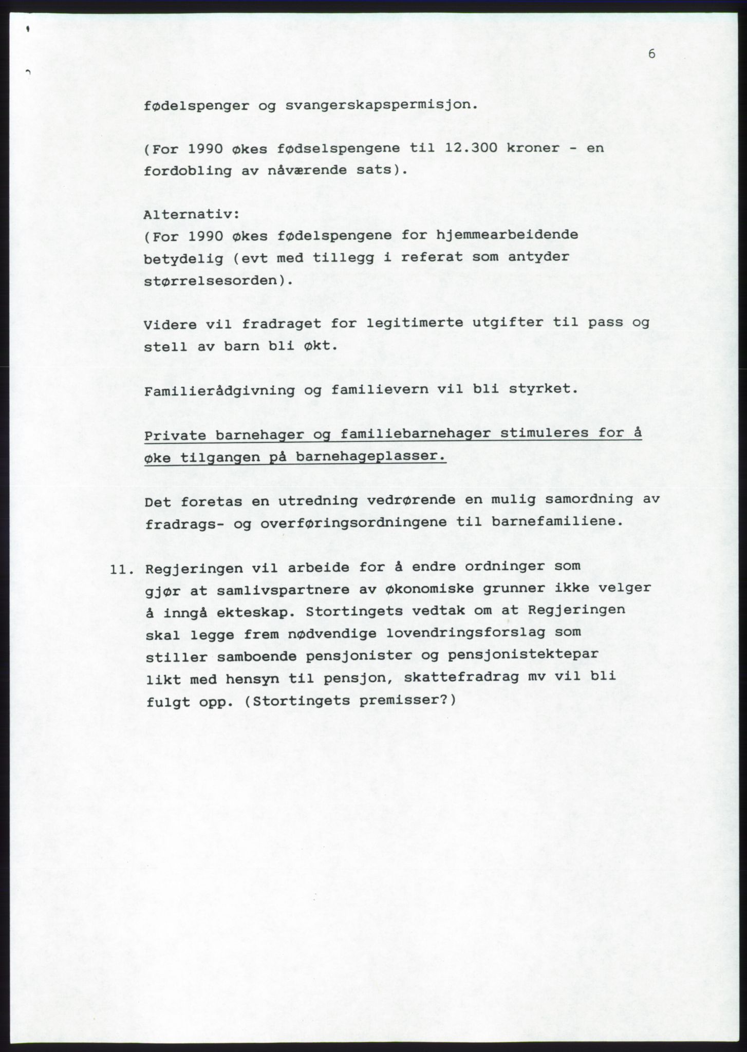 Forhandlingsmøtene 1989 mellom Høyre, KrF og Senterpartiet om dannelse av regjering, AV/RA-PA-0697/A/L0001: Forhandlingsprotokoll med vedlegg, 1989, p. 381