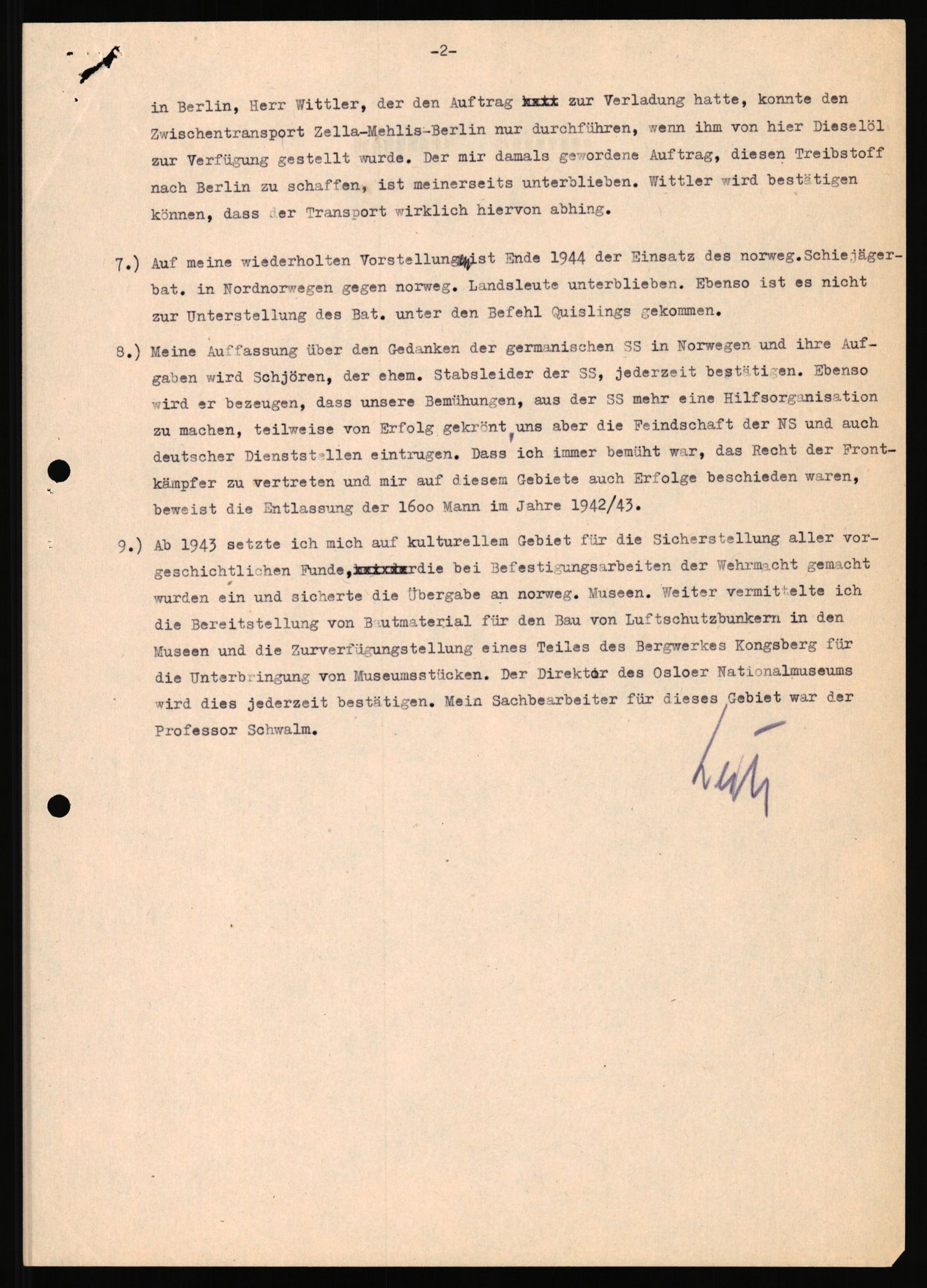 Forsvaret, Forsvarets overkommando II, RA/RAFA-3915/D/Db/L0020: CI Questionaires. Tyske okkupasjonsstyrker i Norge. Tyskere., 1945-1946, p. 45