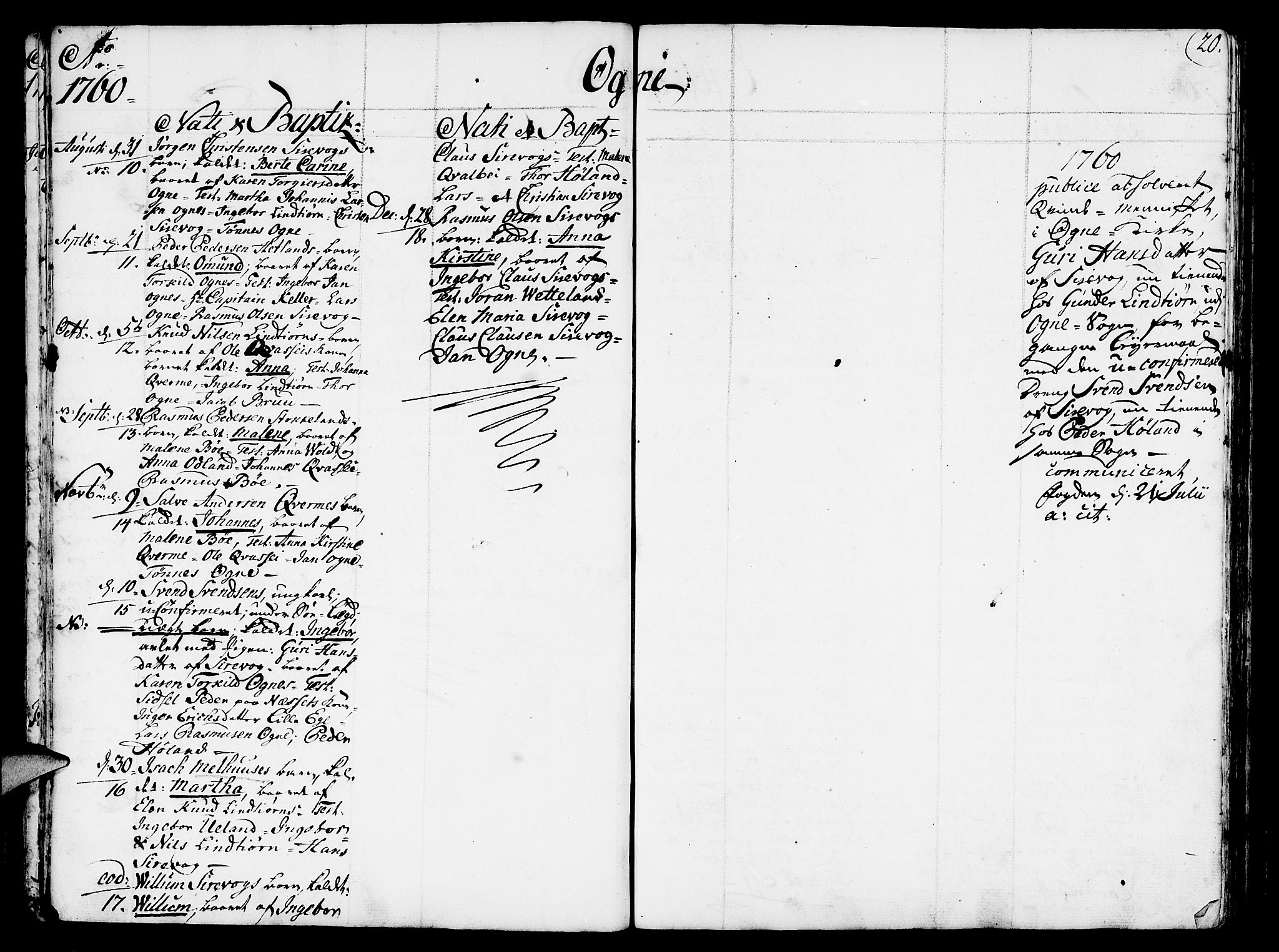 Eigersund sokneprestkontor, SAST/A-101807/S08/L0003: Parish register (official) no. A 3, 1758-1775, p. 20
