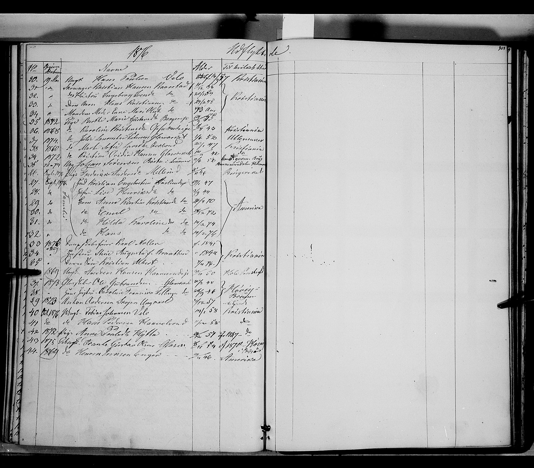 Jevnaker prestekontor, SAH/PREST-116/H/Ha/Haa/L0007: Parish register (official) no. 7, 1858-1876, p. 303