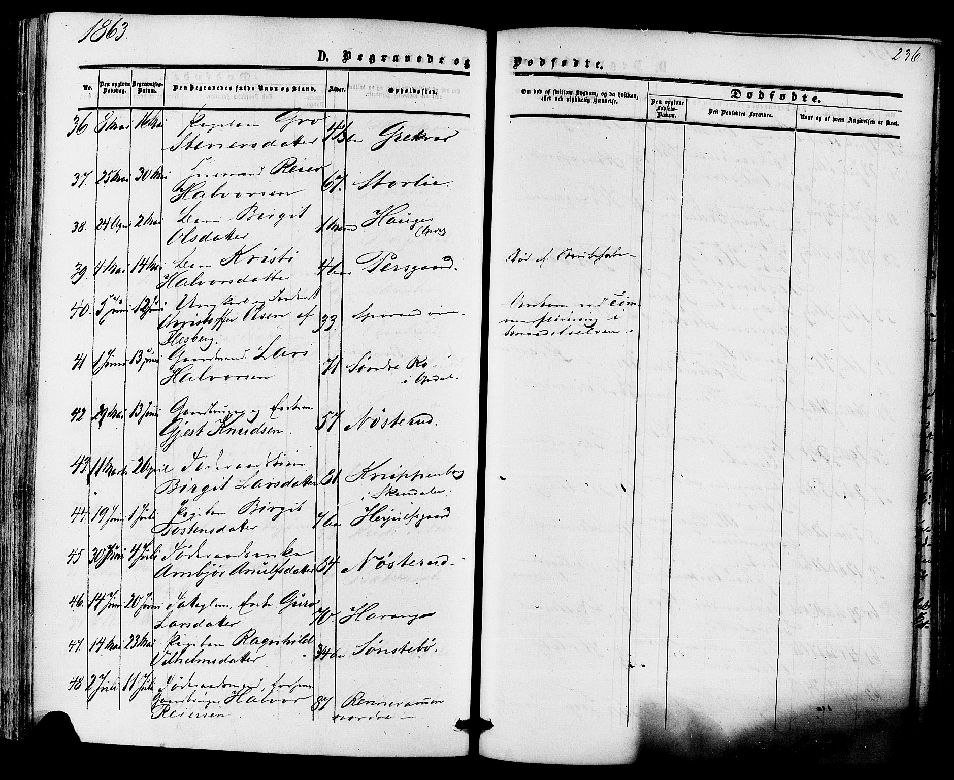 Nore kirkebøker, AV/SAKO-A-238/F/Fa/L0003: Parish register (official) no. I 3, 1858-1866, p. 236