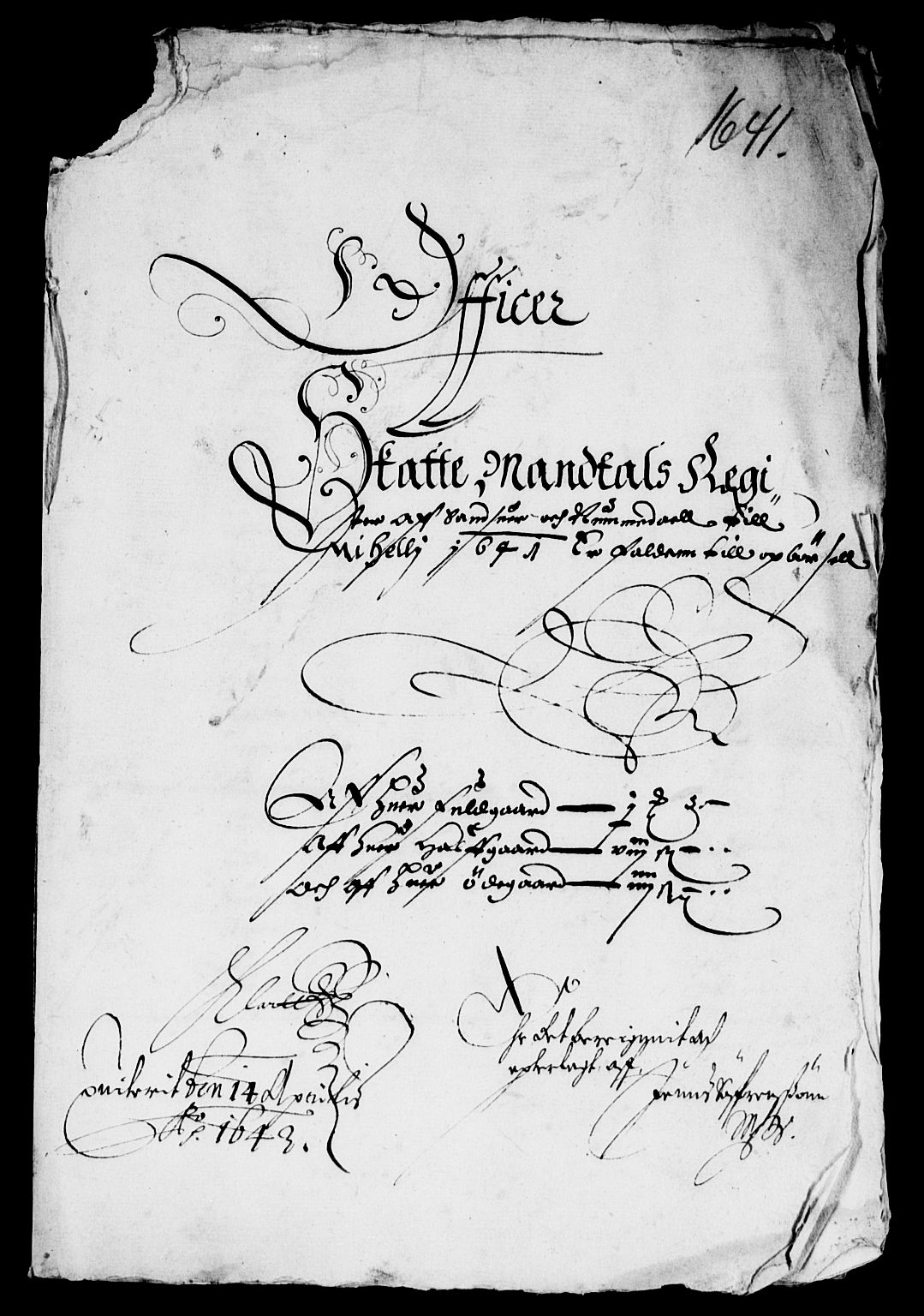 Rentekammeret inntil 1814, Reviderte regnskaper, Lensregnskaper, RA/EA-5023/R/Rb/Rbn/L0002: Numedal og Sandsvær len, 1638-1643