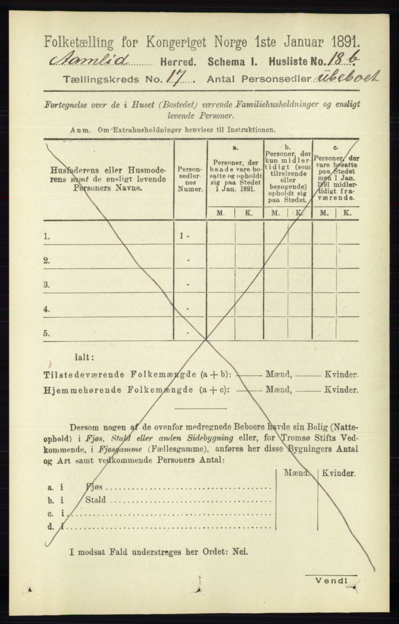 RA, 1891 census for 0929 Åmli, 1891, p. 2796