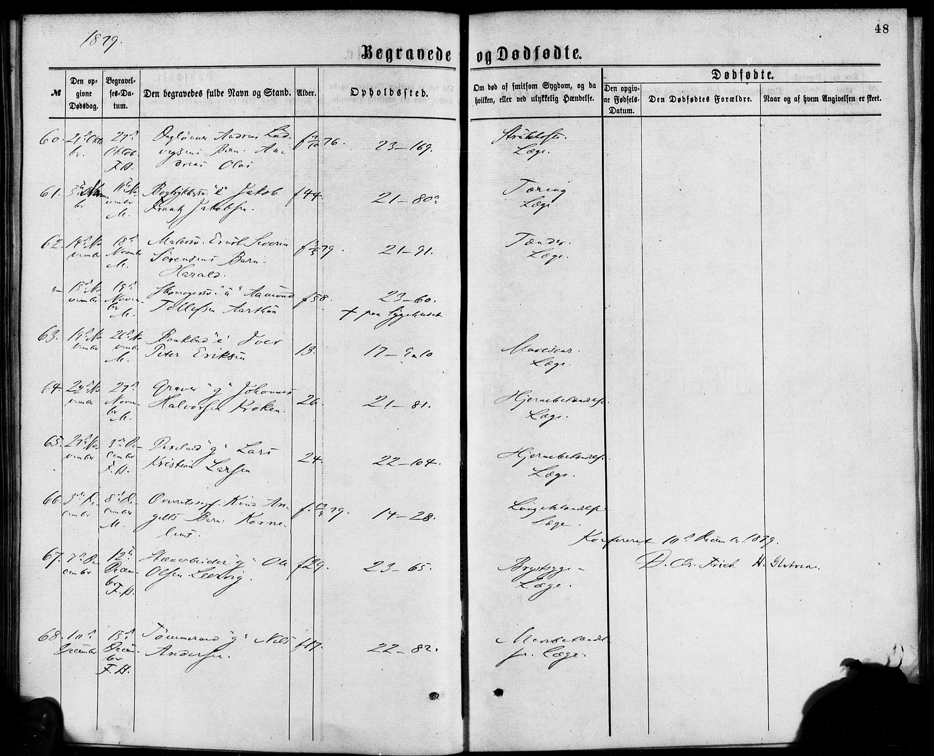 Korskirken sokneprestembete, SAB/A-76101/H/Haa/L0046: Parish register (official) no. E 4, 1875-1883, p. 48
