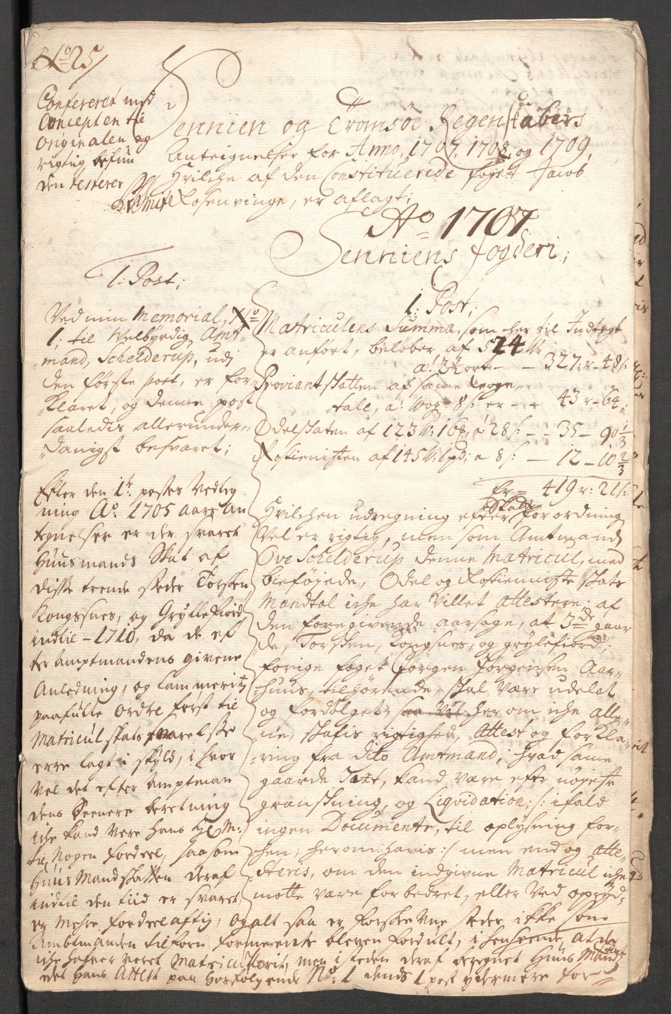 Rentekammeret inntil 1814, Reviderte regnskaper, Fogderegnskap, AV/RA-EA-4092/R68/L4757: Fogderegnskap Senja og Troms, 1708-1710, p. 80