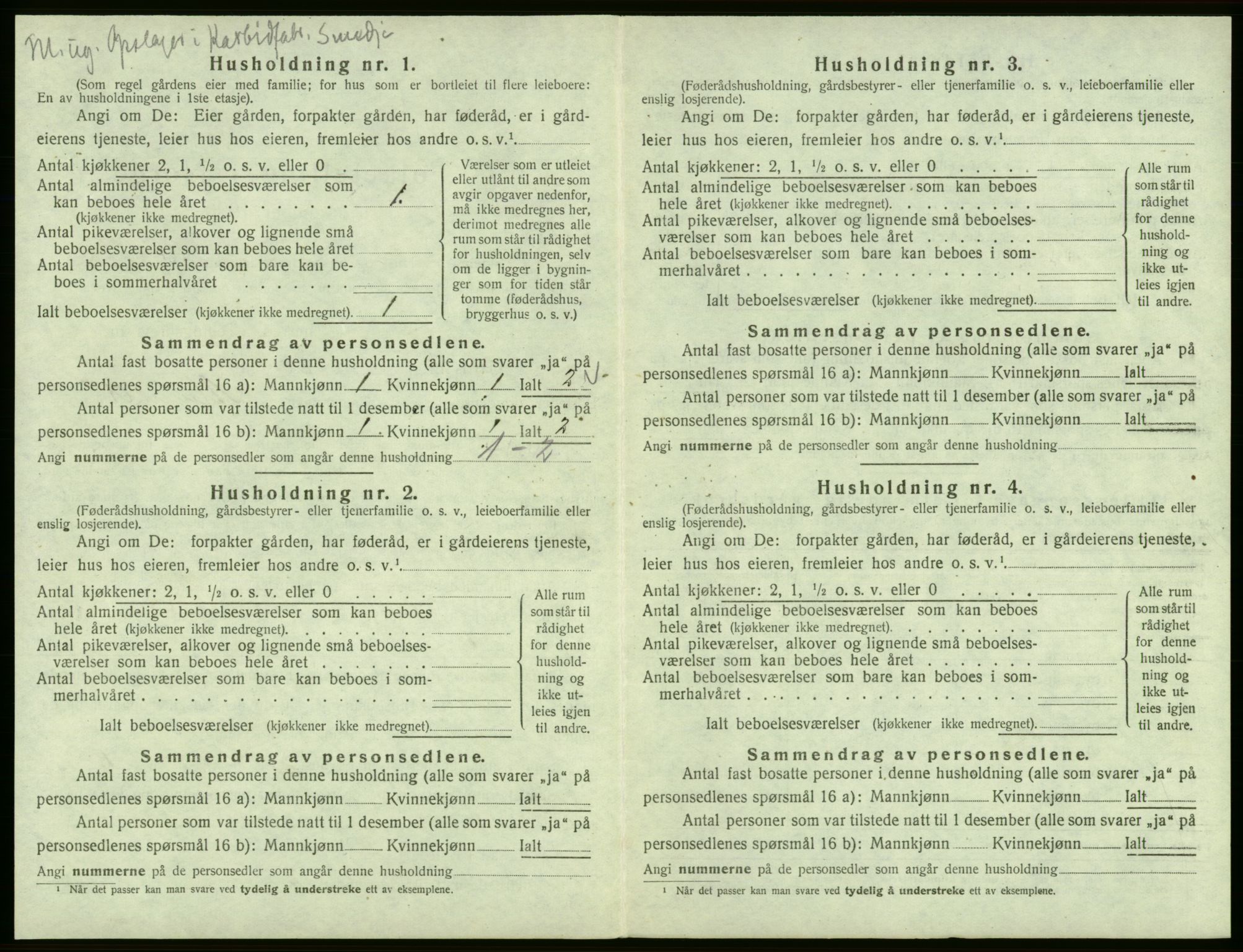 SAB, 1920 census for Odda, 1920, p. 372