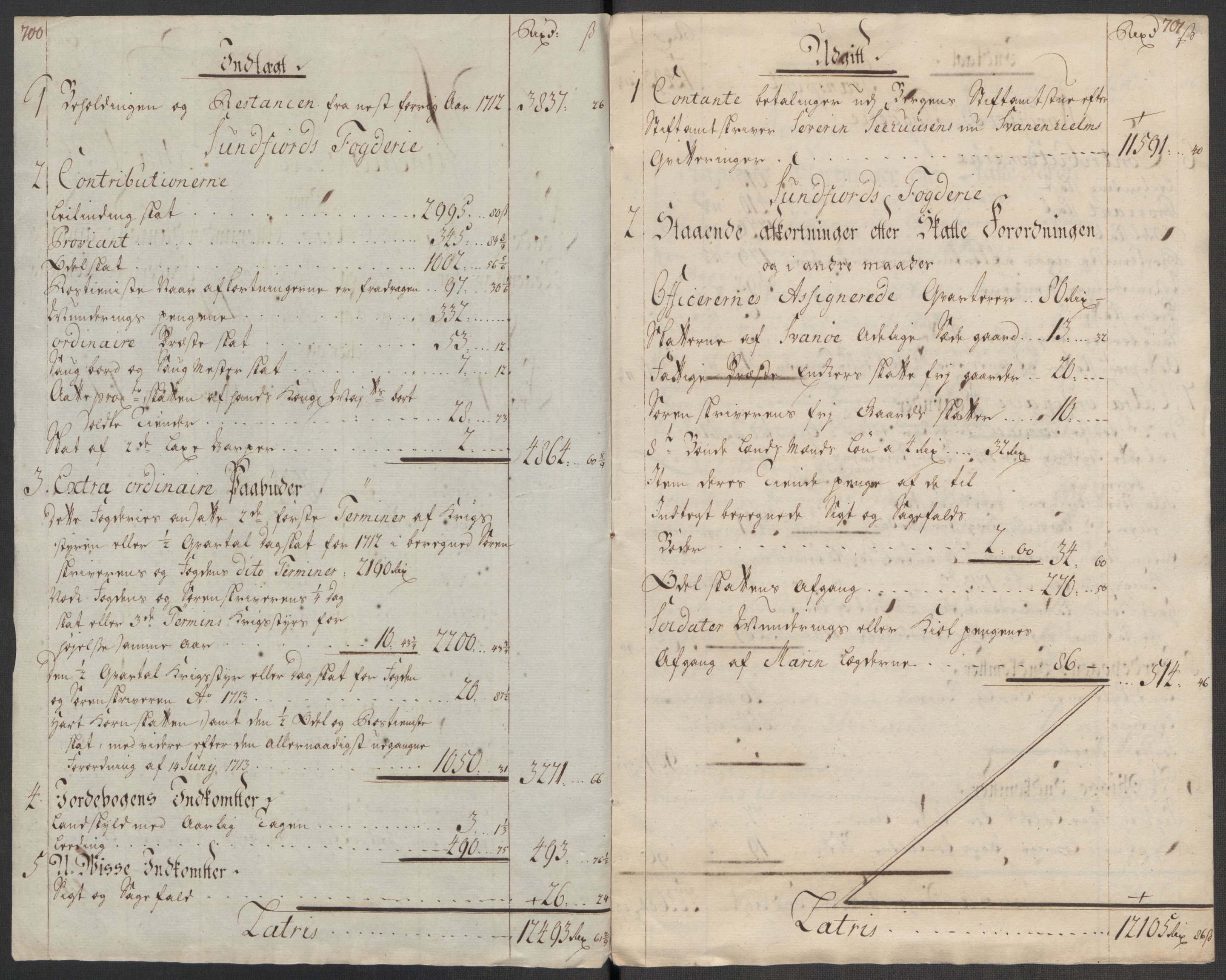 Rentekammeret inntil 1814, Reviderte regnskaper, Fogderegnskap, RA/EA-4092/R53/L3437: Fogderegnskap Sunn- og Nordfjord, 1713, p. 17
