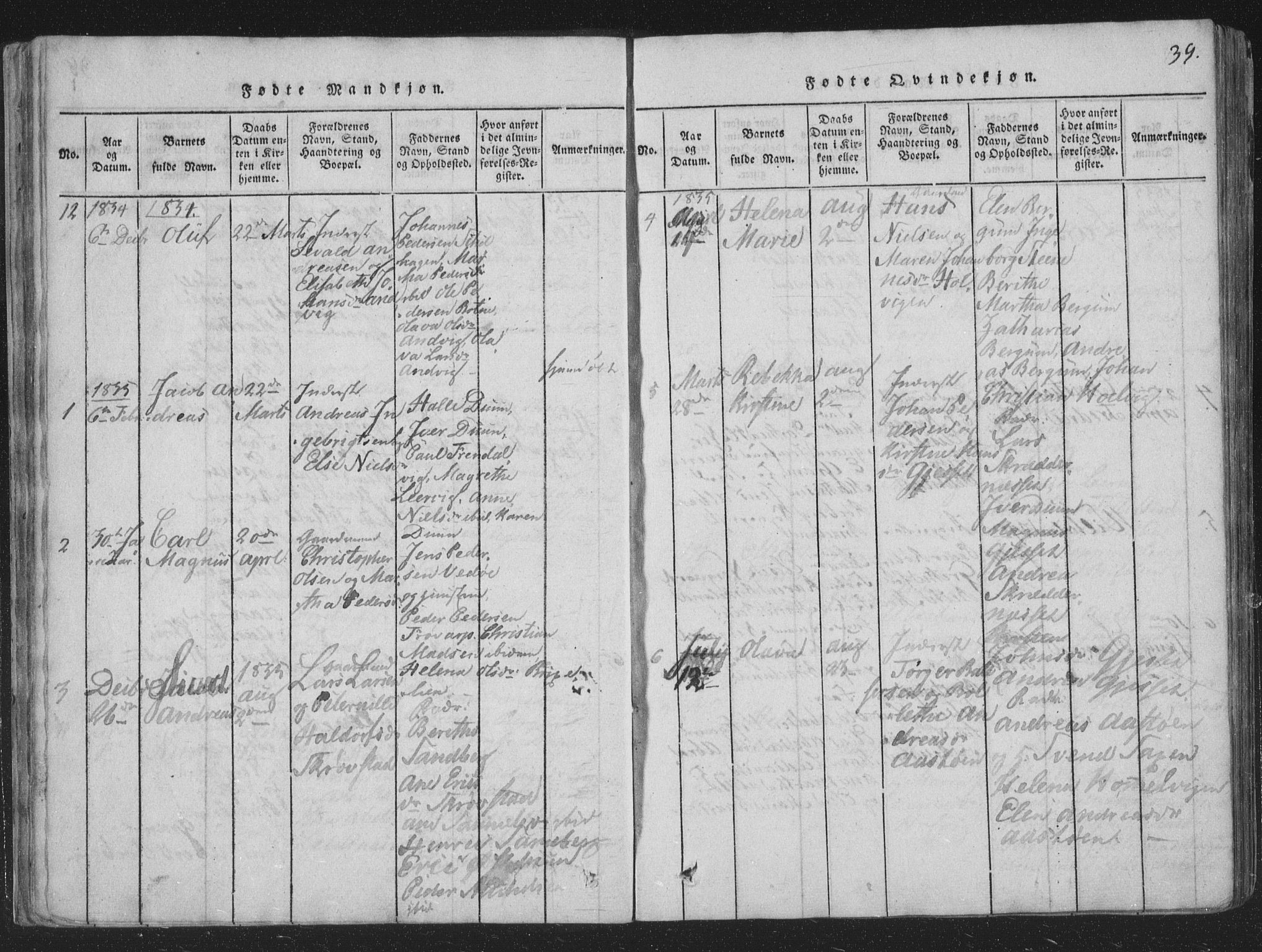 Ministerialprotokoller, klokkerbøker og fødselsregistre - Nord-Trøndelag, AV/SAT-A-1458/773/L0613: Parish register (official) no. 773A04, 1815-1845, p. 39