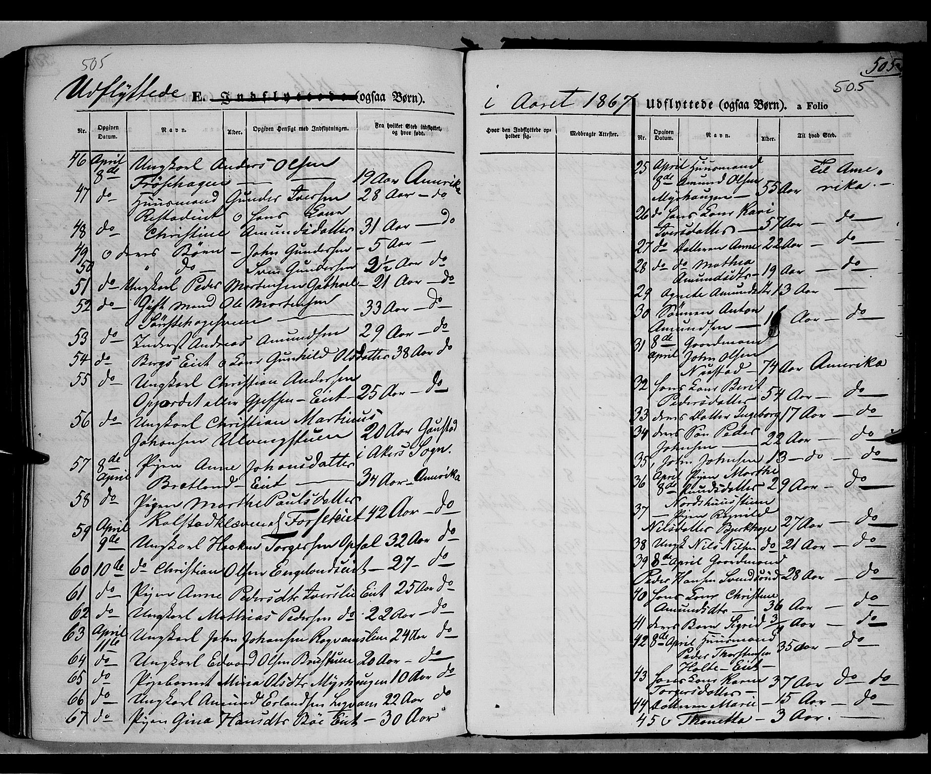 Gausdal prestekontor, SAH/PREST-090/H/Ha/Haa/L0009: Parish register (official) no. 9, 1862-1873, p. 505