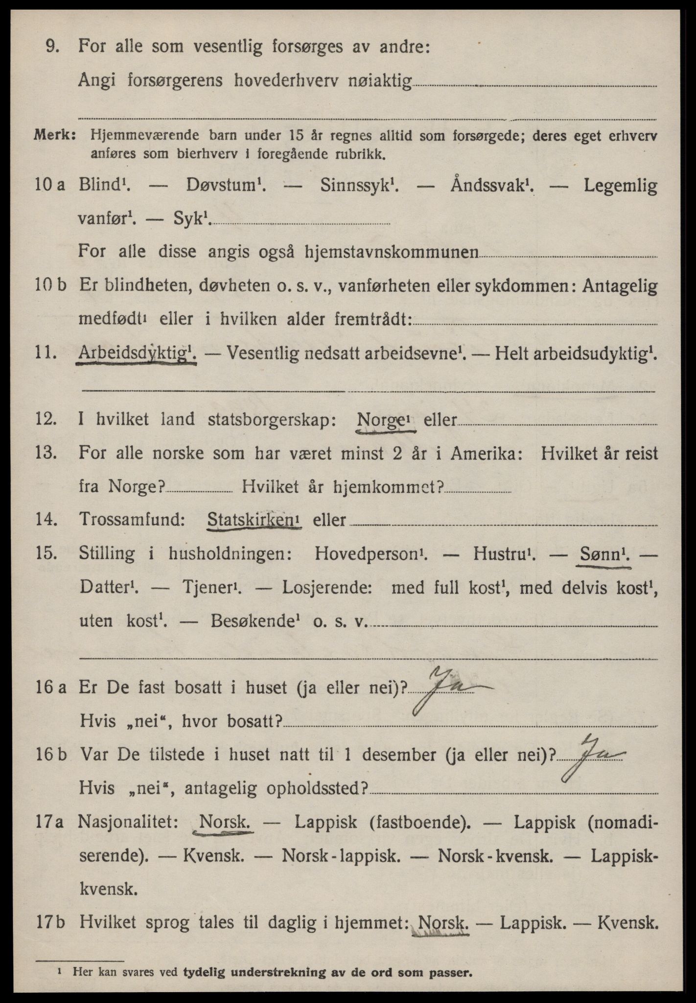 SAT, 1920 census for Soknedal, 1920, p. 2881