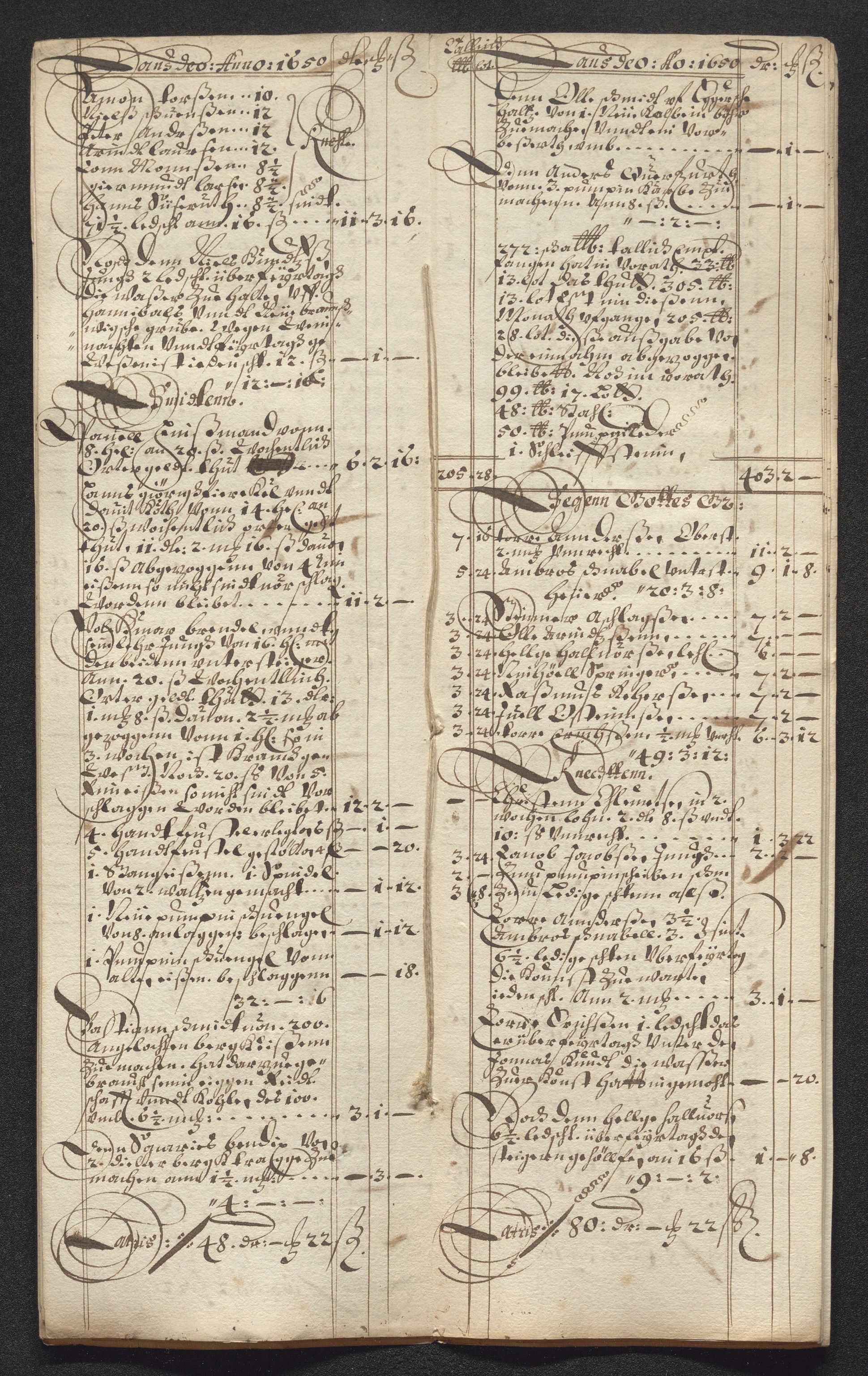 Kongsberg Sølvverk 1623-1816, SAKO/EA-3135/001/D/Dc/Dcd/L0024: Utgiftsregnskap for gruver m.m. , 1650, p. 298