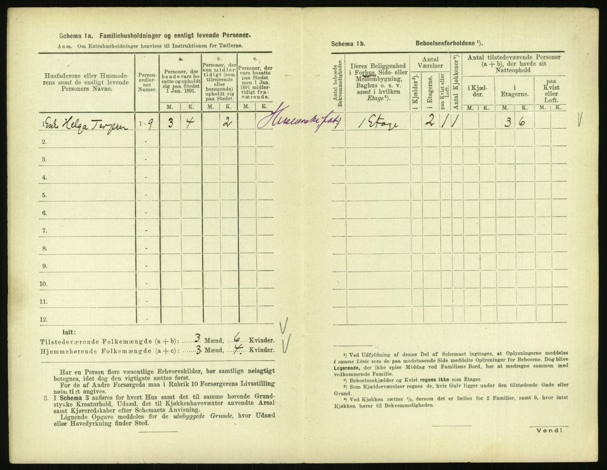 RA, 1891 census for 0903 Arendal, 1891, p. 163