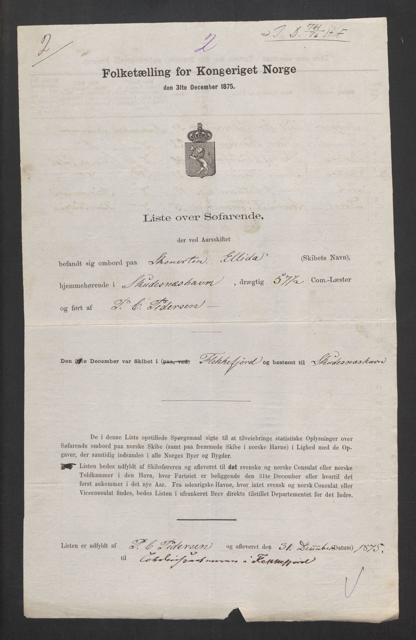 RA, 1875 census, lists of crew on ships: Ships in domestic ports, 1875, p. 647