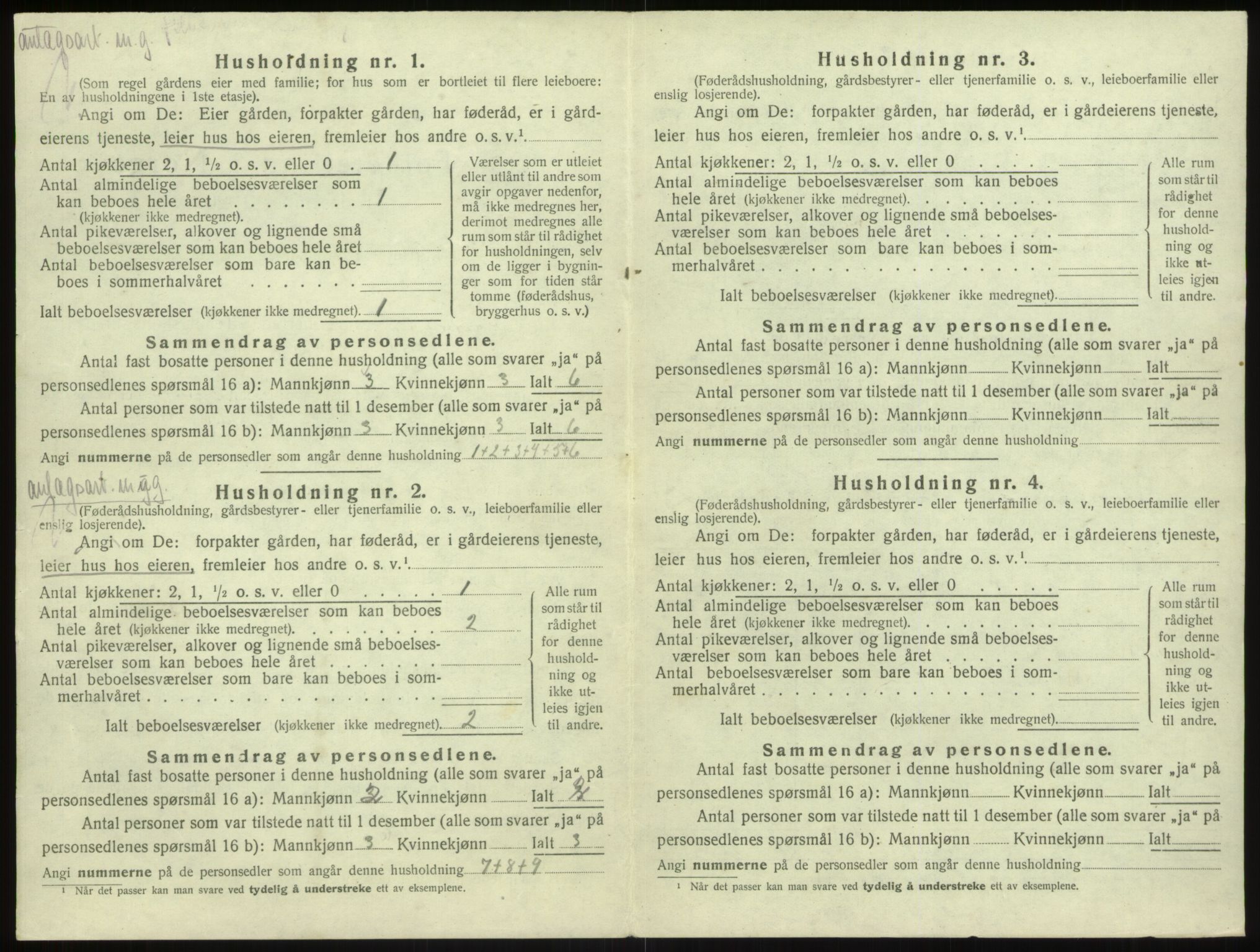SAB, 1920 census for Kyrkjebø, 1920, p. 517
