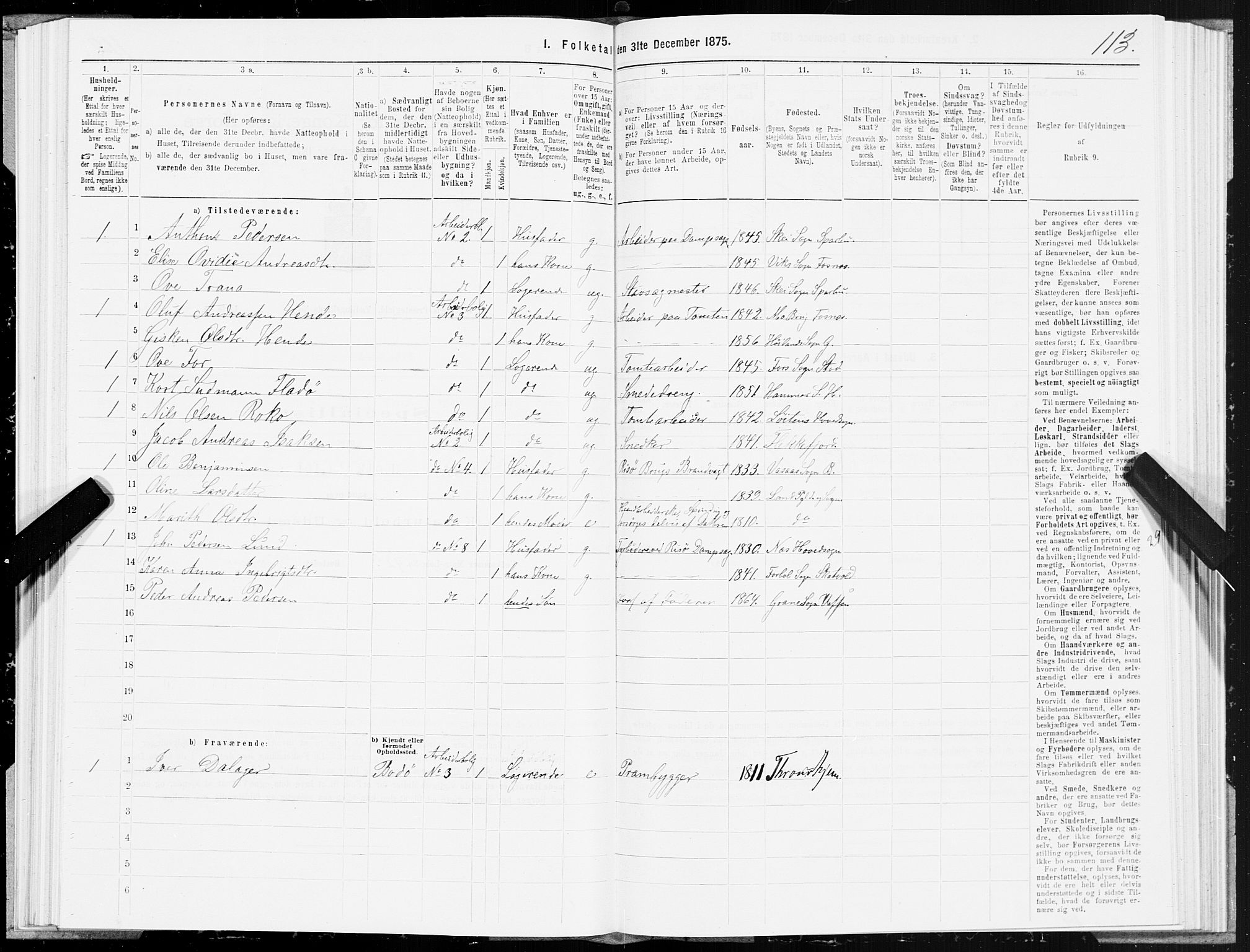 SAT, 1875 census for 1811P Bindal, 1875, p. 2113