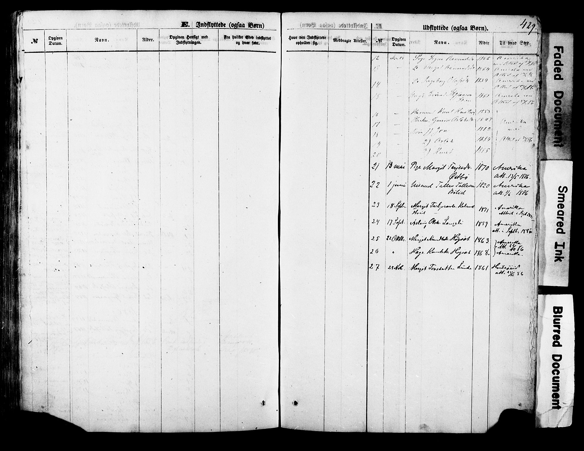 Vinje kirkebøker, SAKO/A-312/F/Fa/L0005: Parish register (official) no. I 5, 1870-1886, p. 429