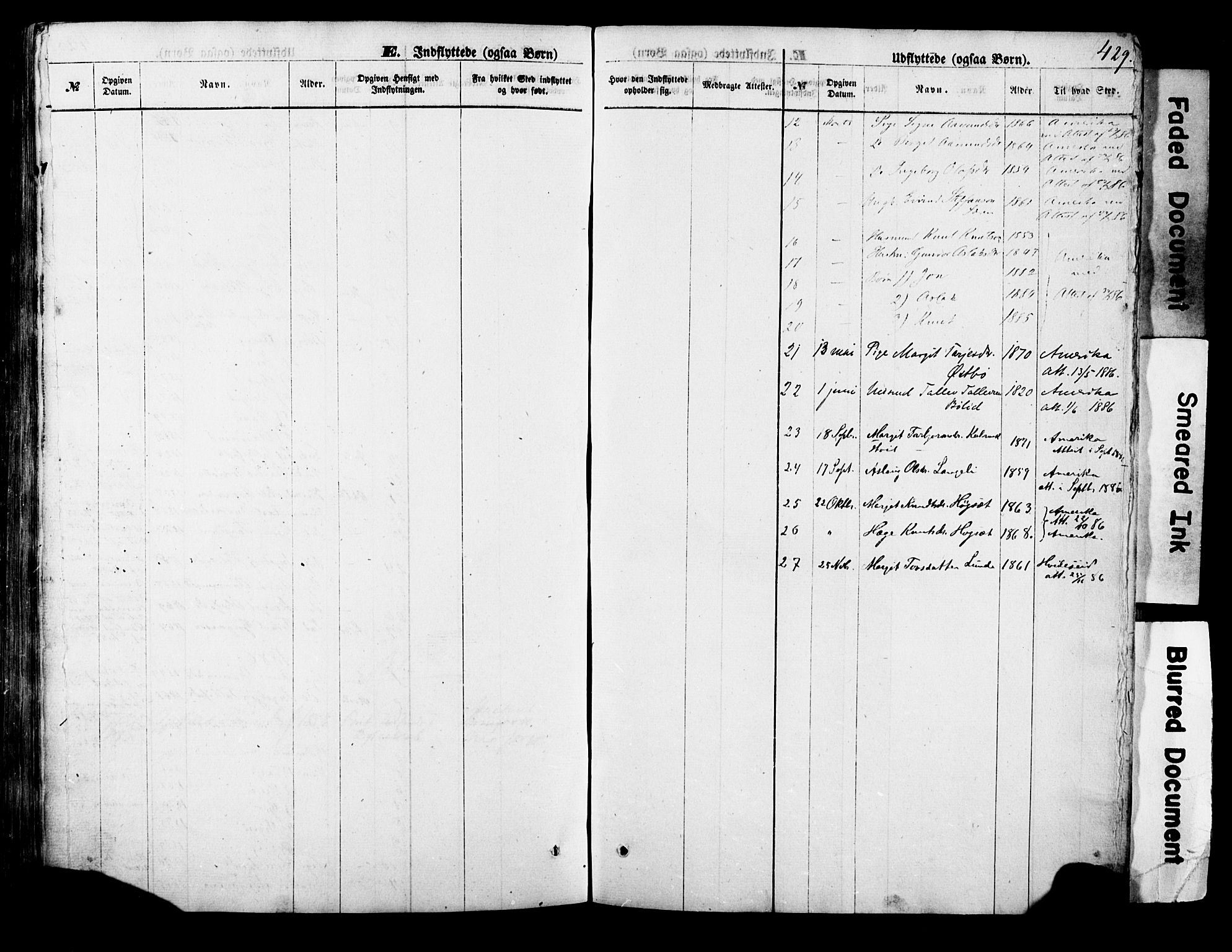 Vinje kirkebøker, AV/SAKO-A-312/F/Fa/L0005: Parish register (official) no. I 5, 1870-1886, p. 429