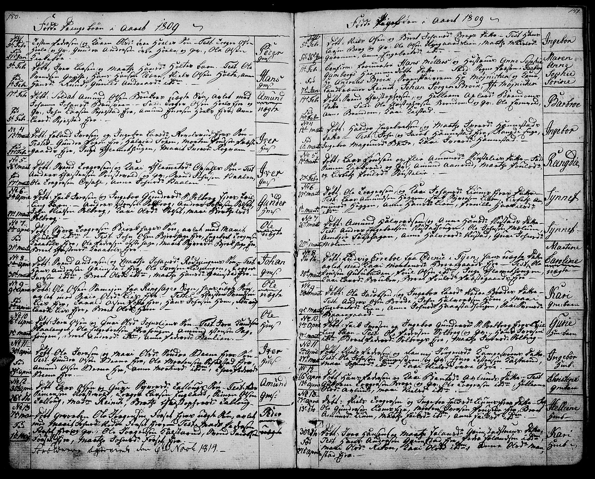 Gausdal prestekontor, AV/SAH-PREST-090/H/Ha/Haa/L0004: Parish register (official) no. 4, 1809-1817, p. 150-151