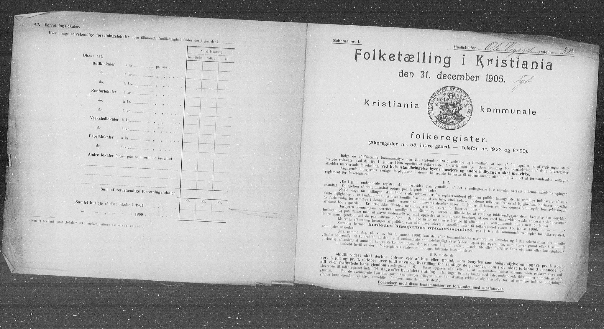 OBA, Municipal Census 1905 for Kristiania, 1905, p. 39810