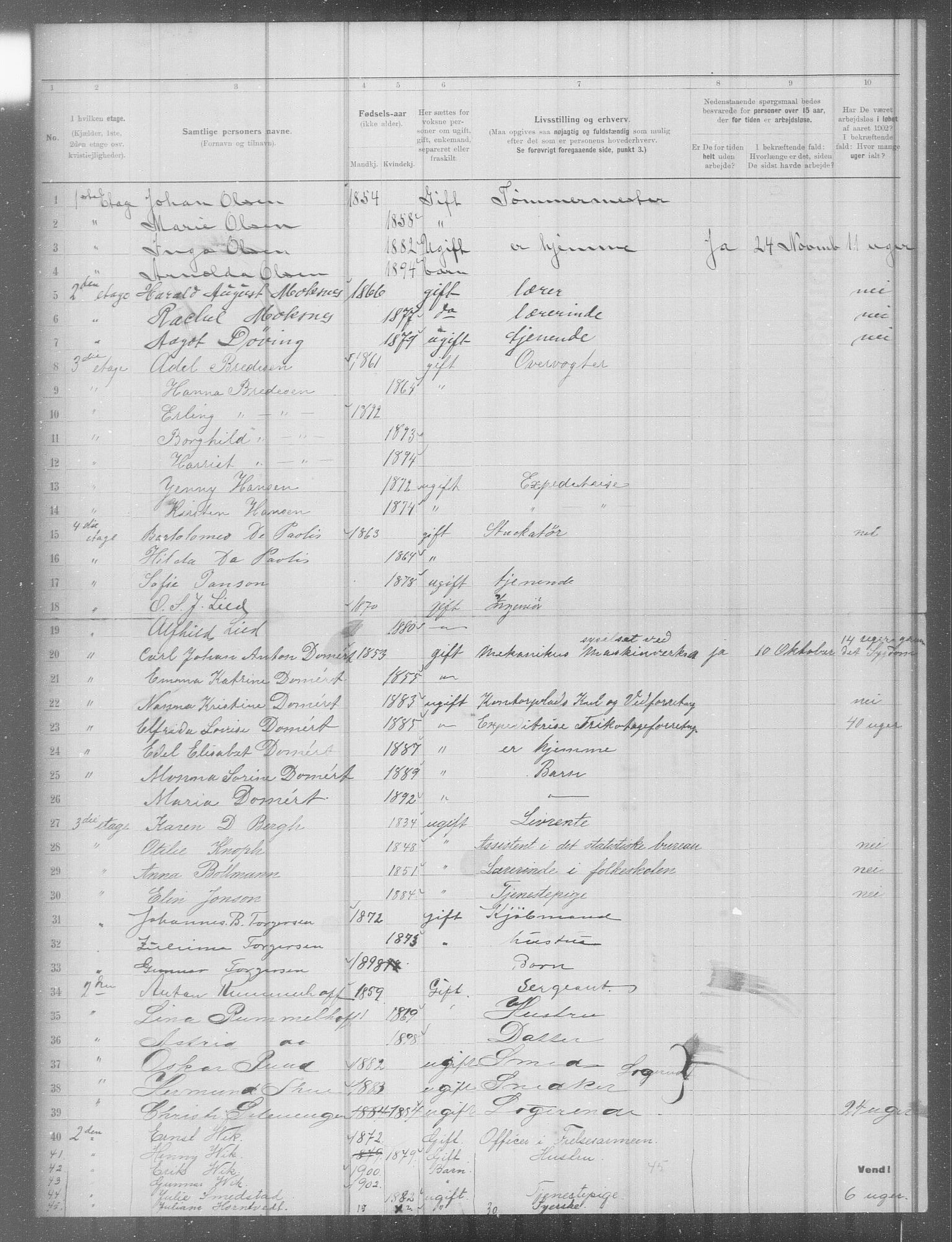 OBA, Municipal Census 1902 for Kristiania, 1902, p. 6672