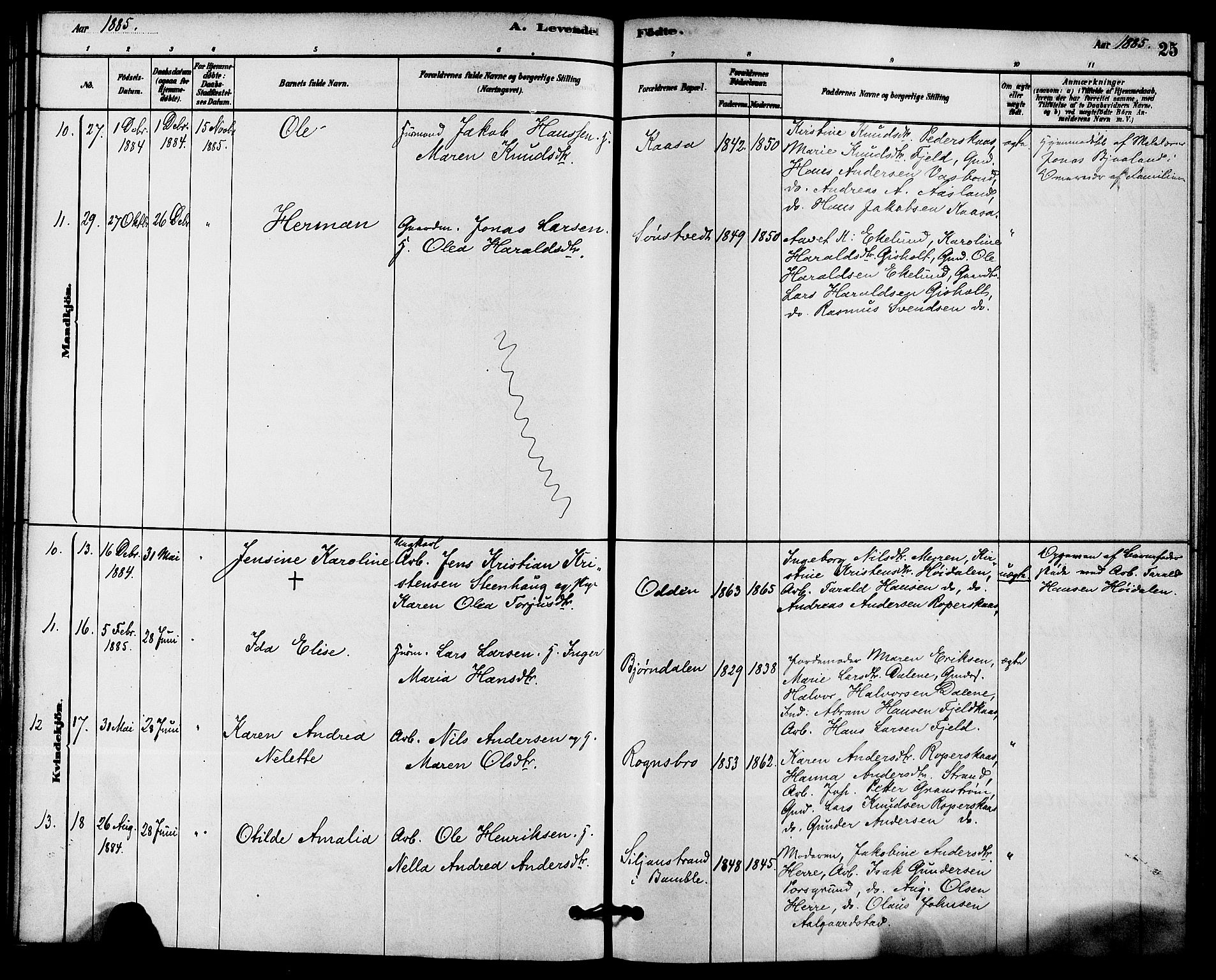 Solum kirkebøker, SAKO/A-306/F/Fc/L0001: Parish register (official) no. III 1, 1877-1891, p. 25