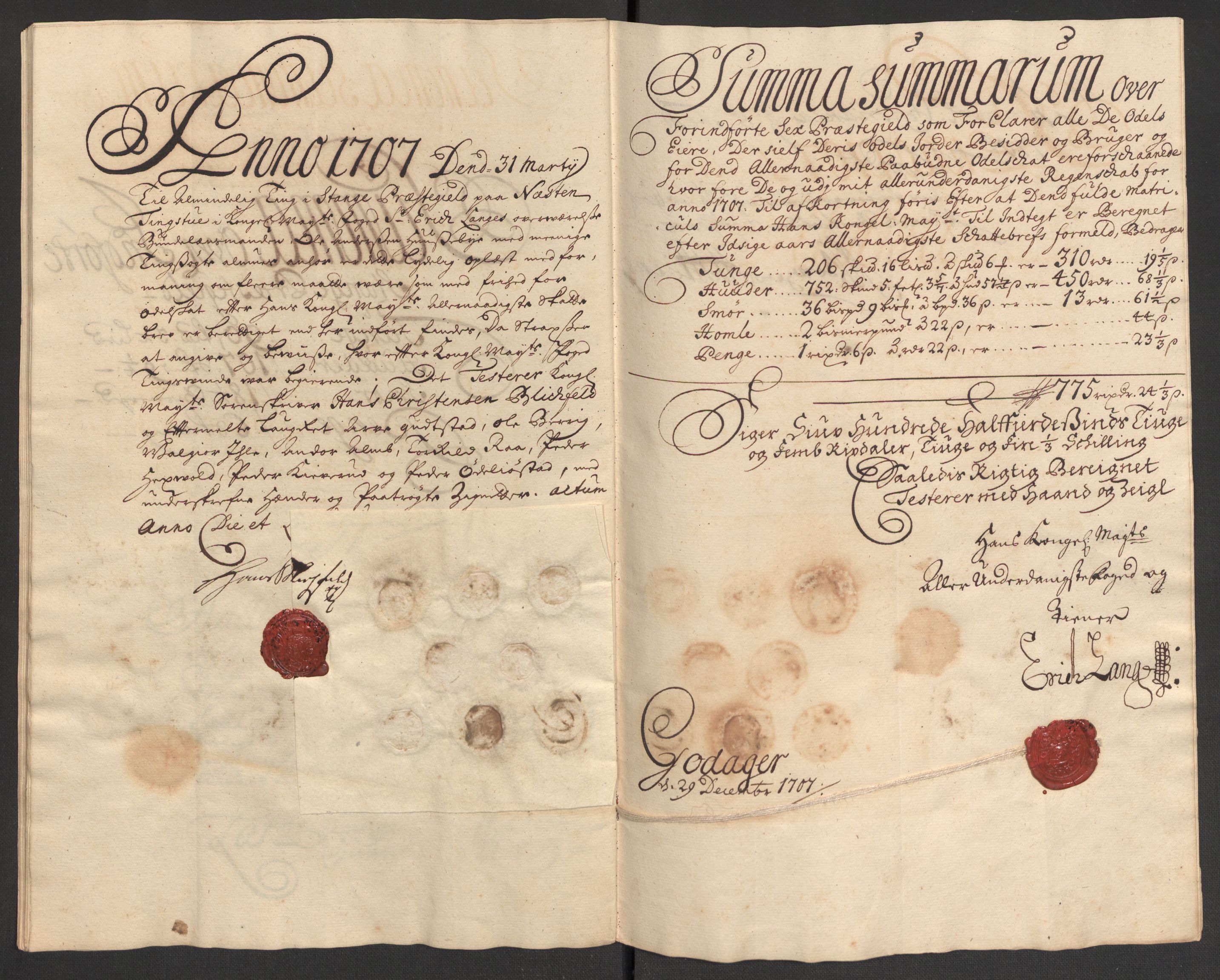 Rentekammeret inntil 1814, Reviderte regnskaper, Fogderegnskap, RA/EA-4092/R16/L1043: Fogderegnskap Hedmark, 1706-1707, p. 449