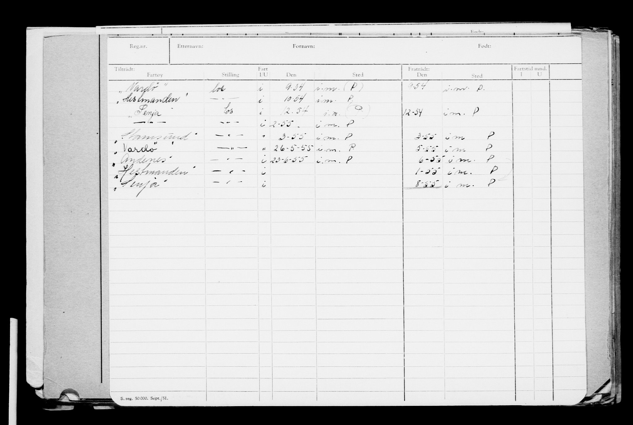 Direktoratet for sjømenn, AV/RA-S-3545/G/Gb/L0006: Hovedkort, 1889, p. 8