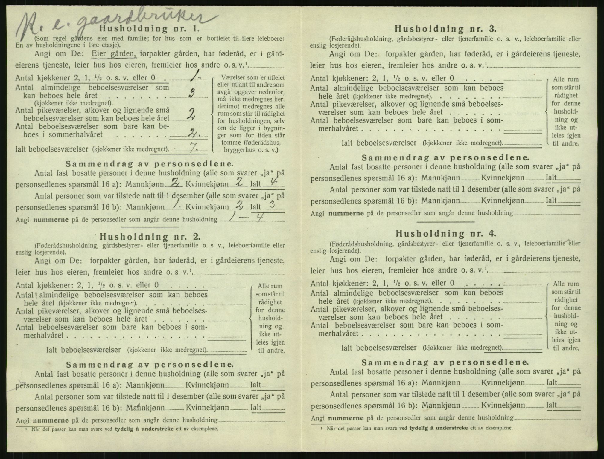 SAT, 1920 census for Vestnes, 1920, p. 928