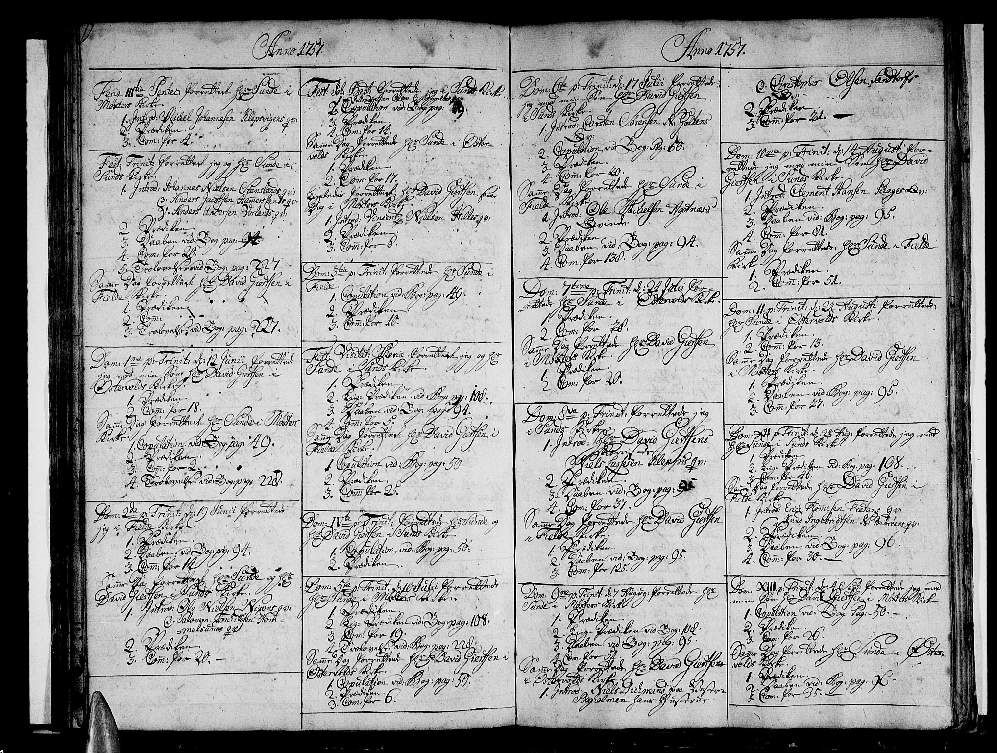 Sund sokneprestembete, AV/SAB-A-99930: Parish register (official) no. A 3, 1740-1769