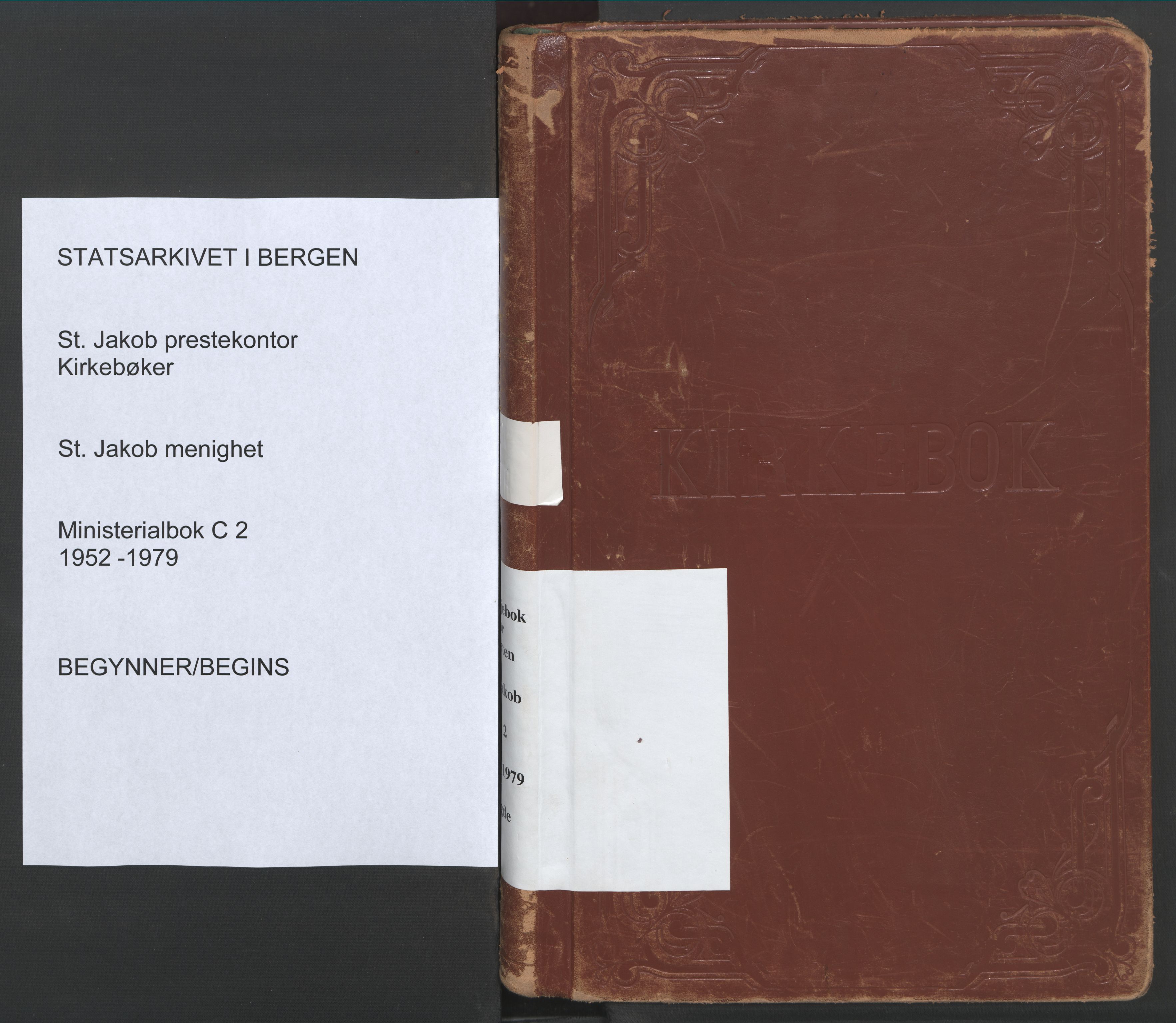 St. Jacob sokneprestembete, SAB/A-78001/H/Haa/L0007: Parish register (official) no. C 2, 1952-1979