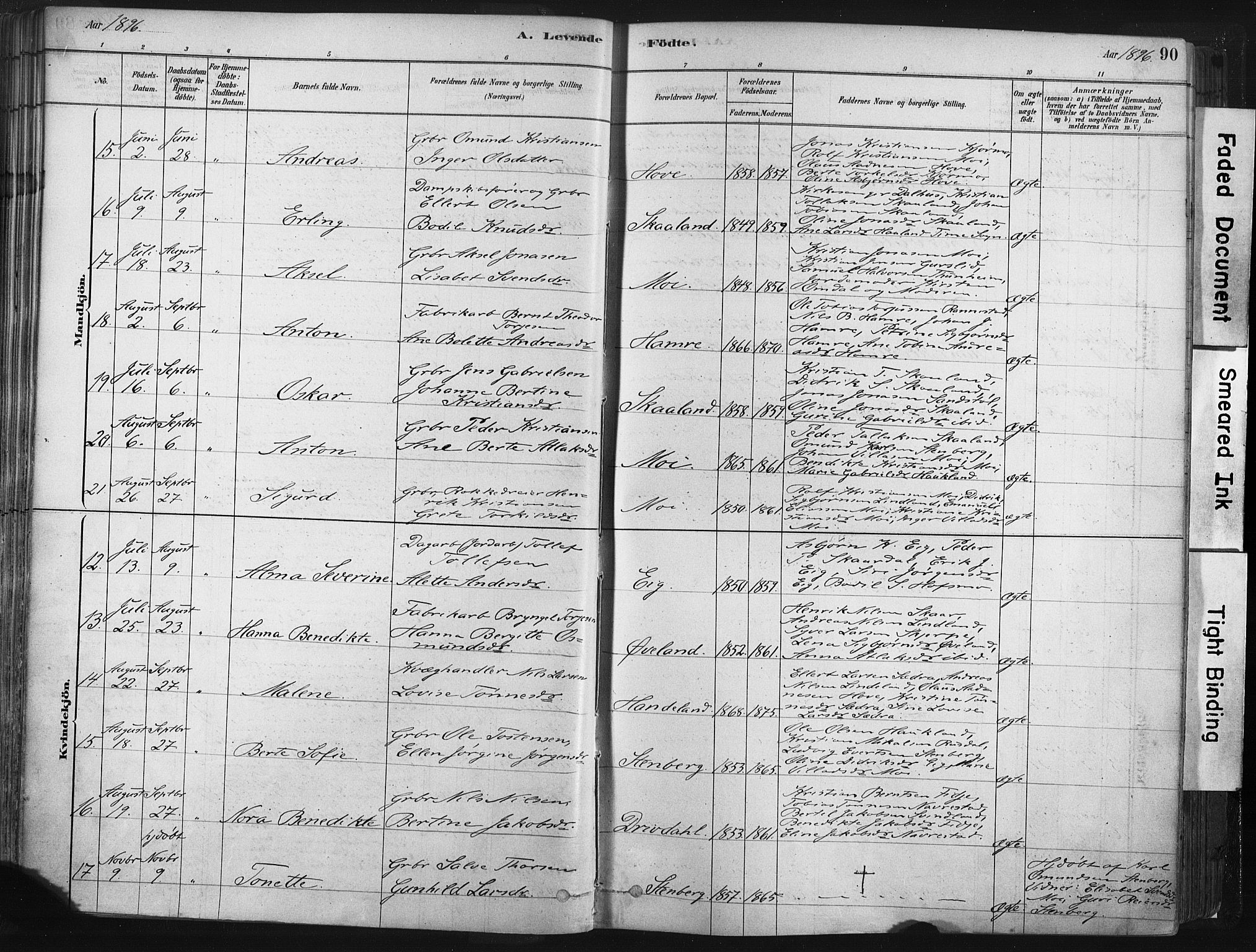 Lund sokneprestkontor, AV/SAST-A-101809/S06/L0011: Parish register (official) no. A 10, 1877-1904, p. 90