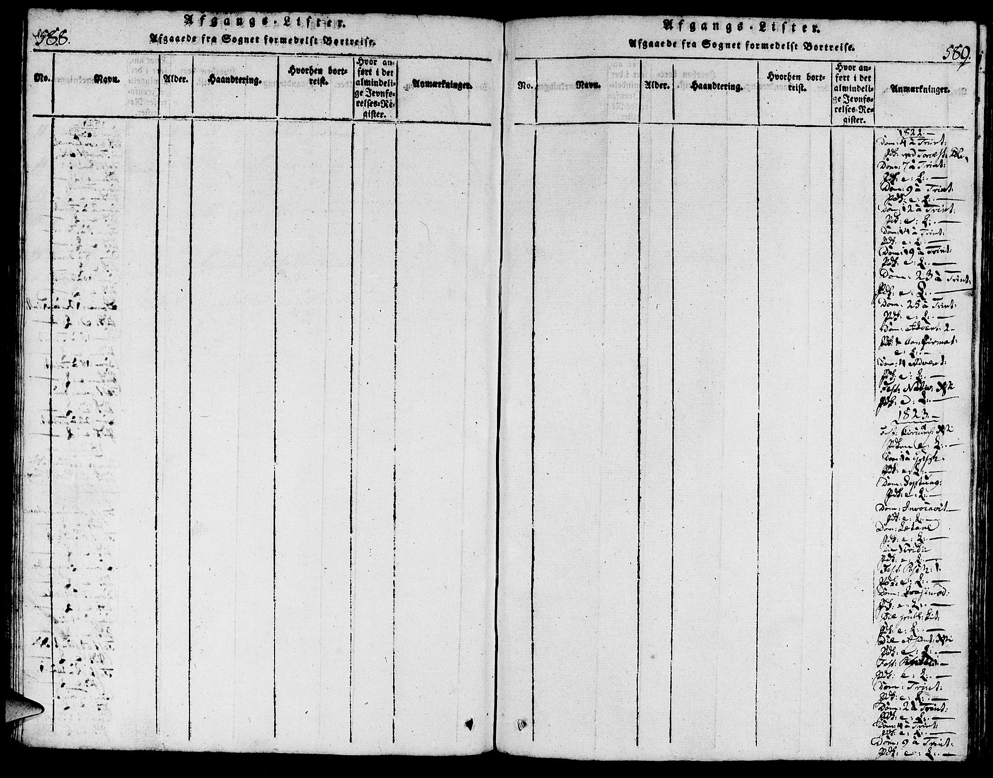 Torvastad sokneprestkontor, AV/SAST-A -101857/H/Ha/Haa/L0004: Parish register (official) no. A 3 /1, 1817-1836, p. 588-589