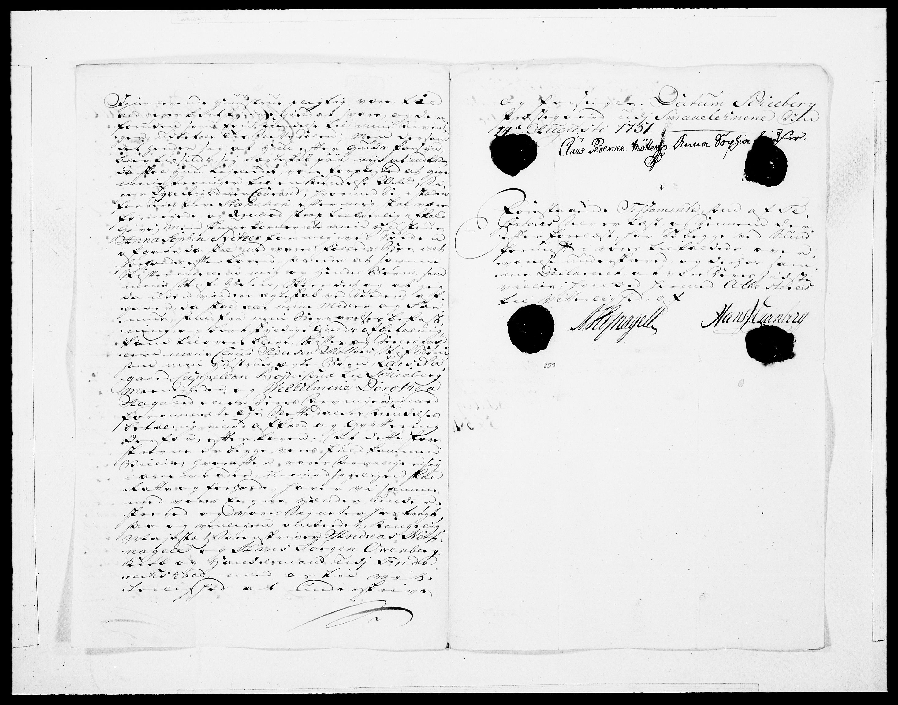 Danske Kanselli 1572-1799, AV/RA-EA-3023/F/Fc/Fcc/Fcca/L0160: Norske innlegg 1572-1799, 1751, p. 3