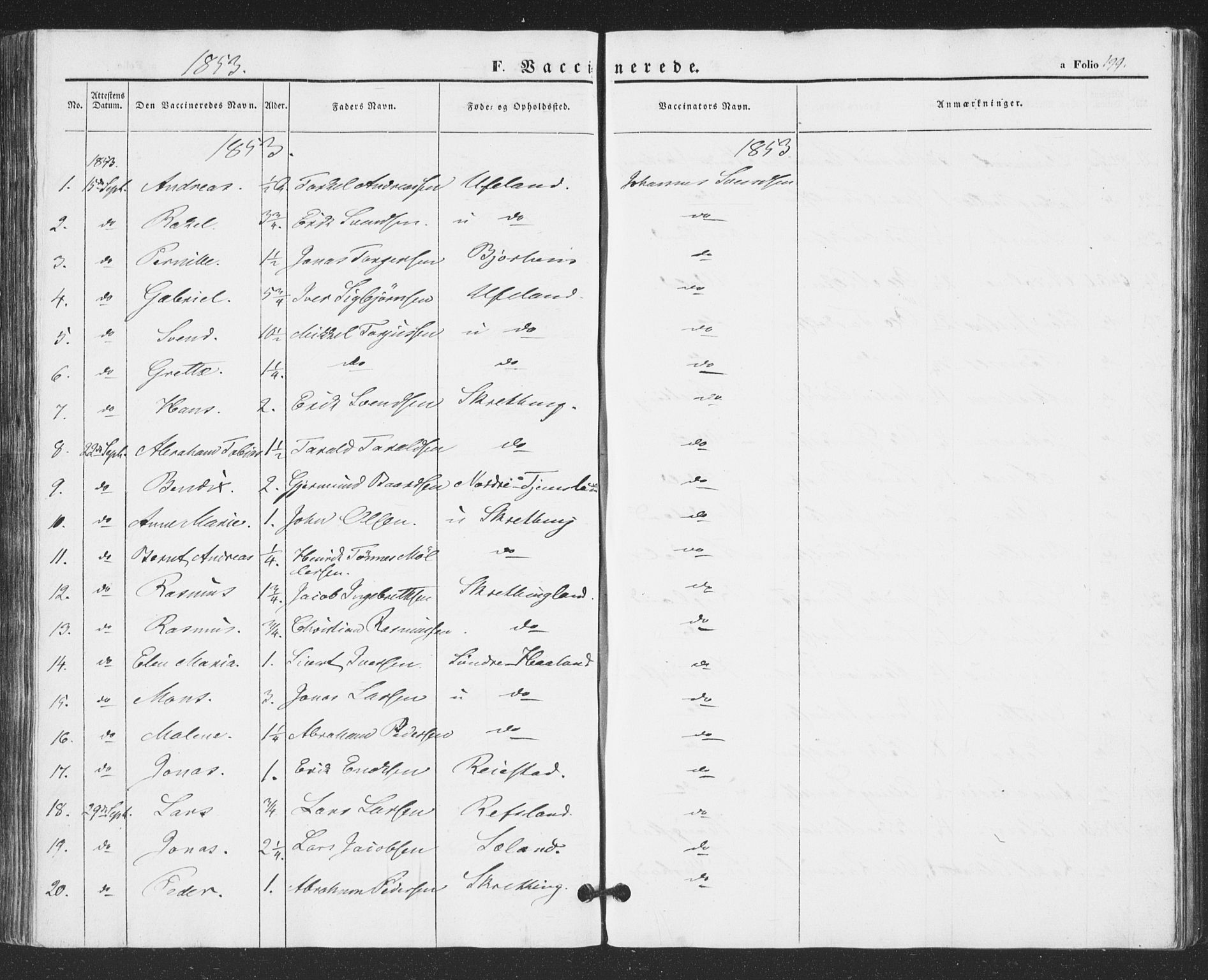 Hå sokneprestkontor, AV/SAST-A-101801/001/30BA/L0007: Parish register (official) no. A 6, 1842-1855, p. 199