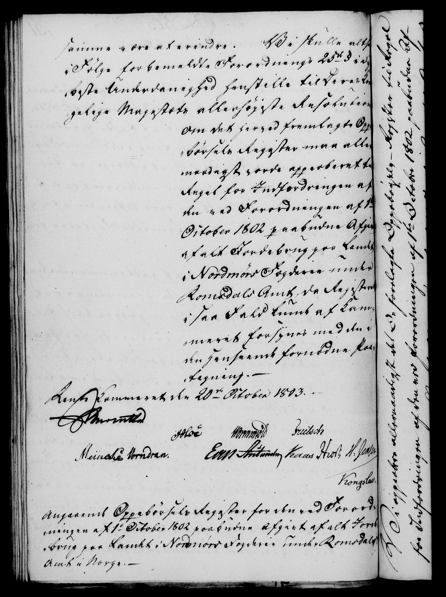 Rentekammeret, Kammerkanselliet, RA/EA-3111/G/Gf/Gfa/L0085: Norsk relasjons- og resolusjonsprotokoll (merket RK 52.85), 1803, p. 864