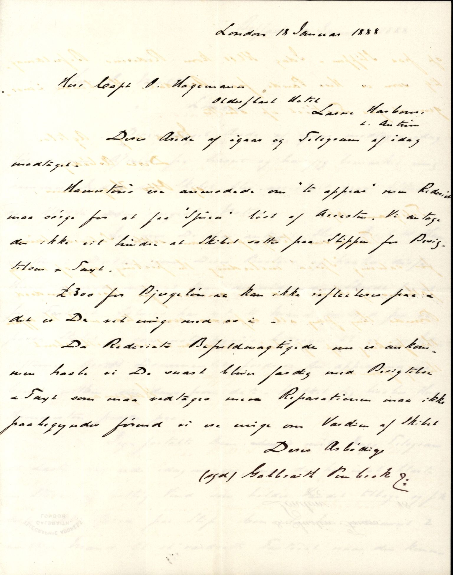 Pa 63 - Østlandske skibsassuranceforening, VEMU/A-1079/G/Ga/L0022/0010: Havaridokumenter / Salvator, Sleipner, Speed, Spica, Stjernen, 1888, p. 80