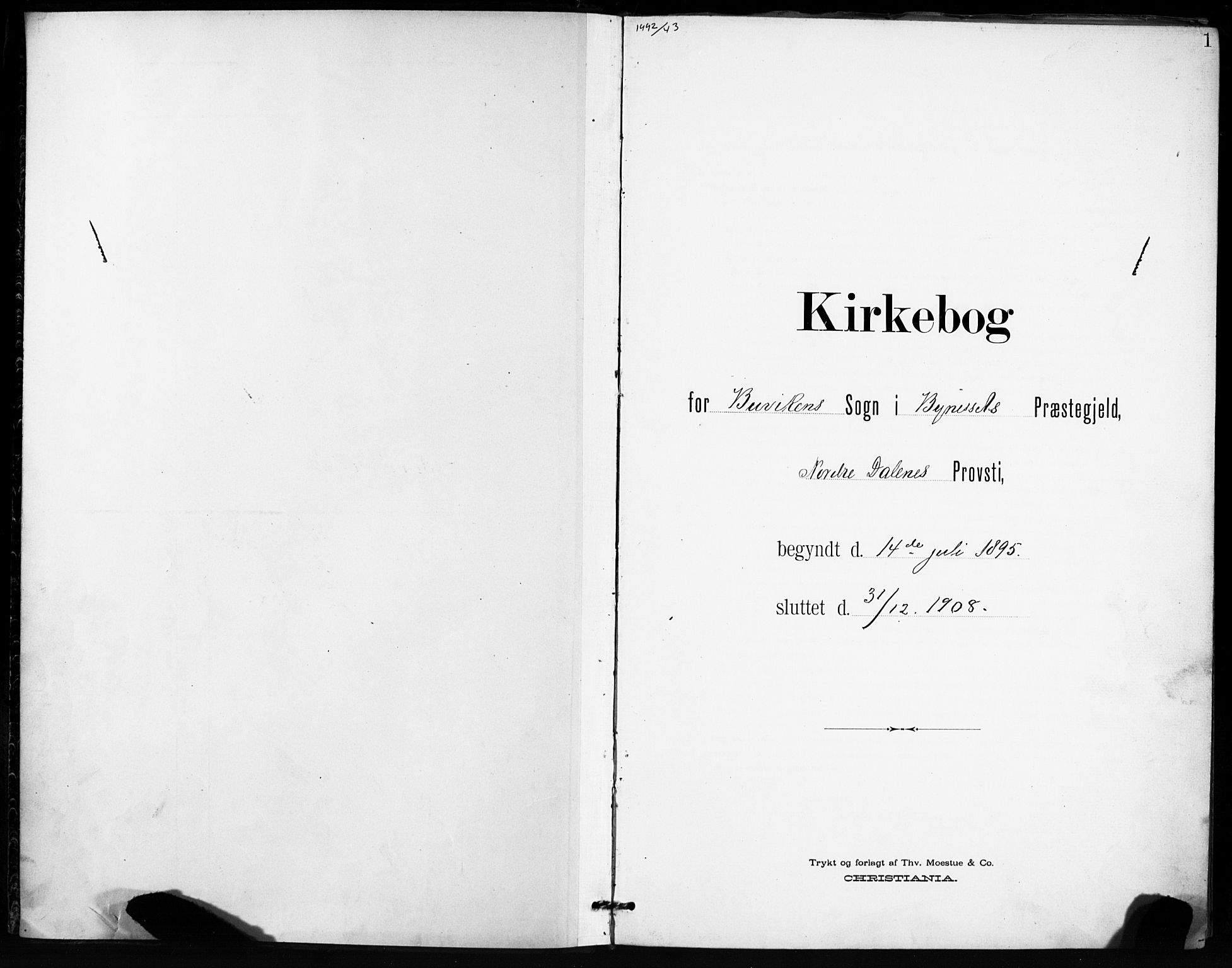 Ministerialprotokoller, klokkerbøker og fødselsregistre - Sør-Trøndelag, AV/SAT-A-1456/666/L0787: Parish register (official) no. 666A05, 1895-1908, p. 1