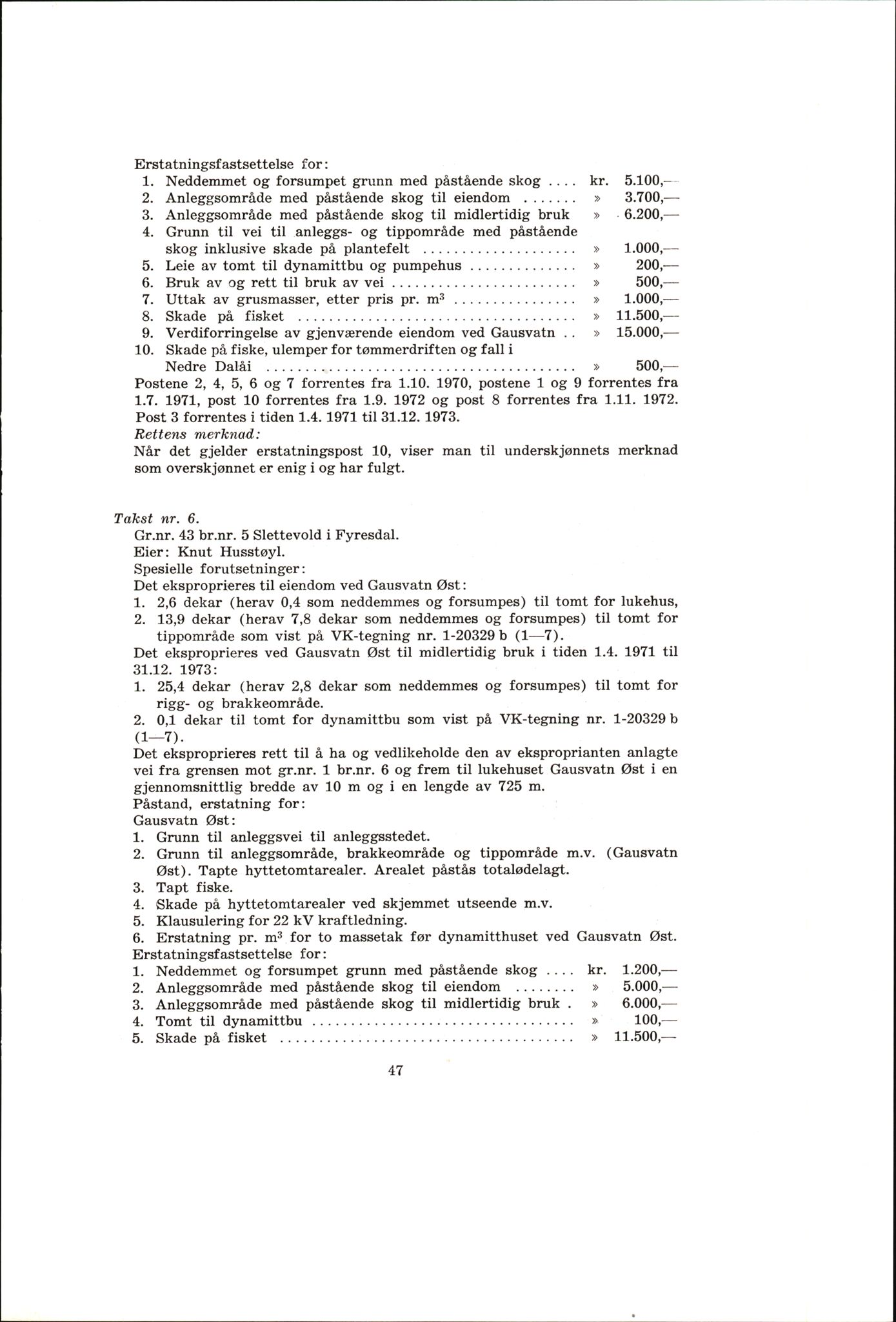 Vest-Telemark sorenskriveri, AV/SAKO-A-134/F/Fo/Fob/L0004: Skjønn/rettsbøker for kraftutbygging/veg, 1973-1989, p. 49