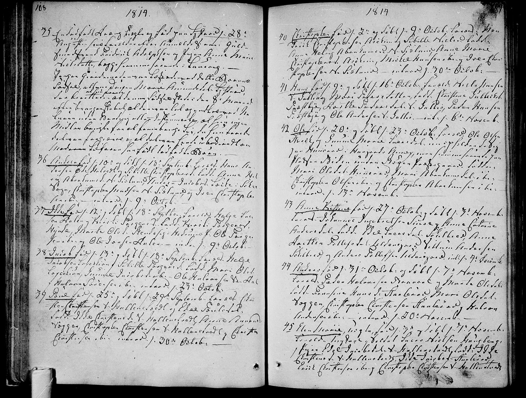 Andebu kirkebøker, AV/SAKO-A-336/F/Fa/L0003: Parish register (official) no. 3 /1, 1803-1828, p. 108-109