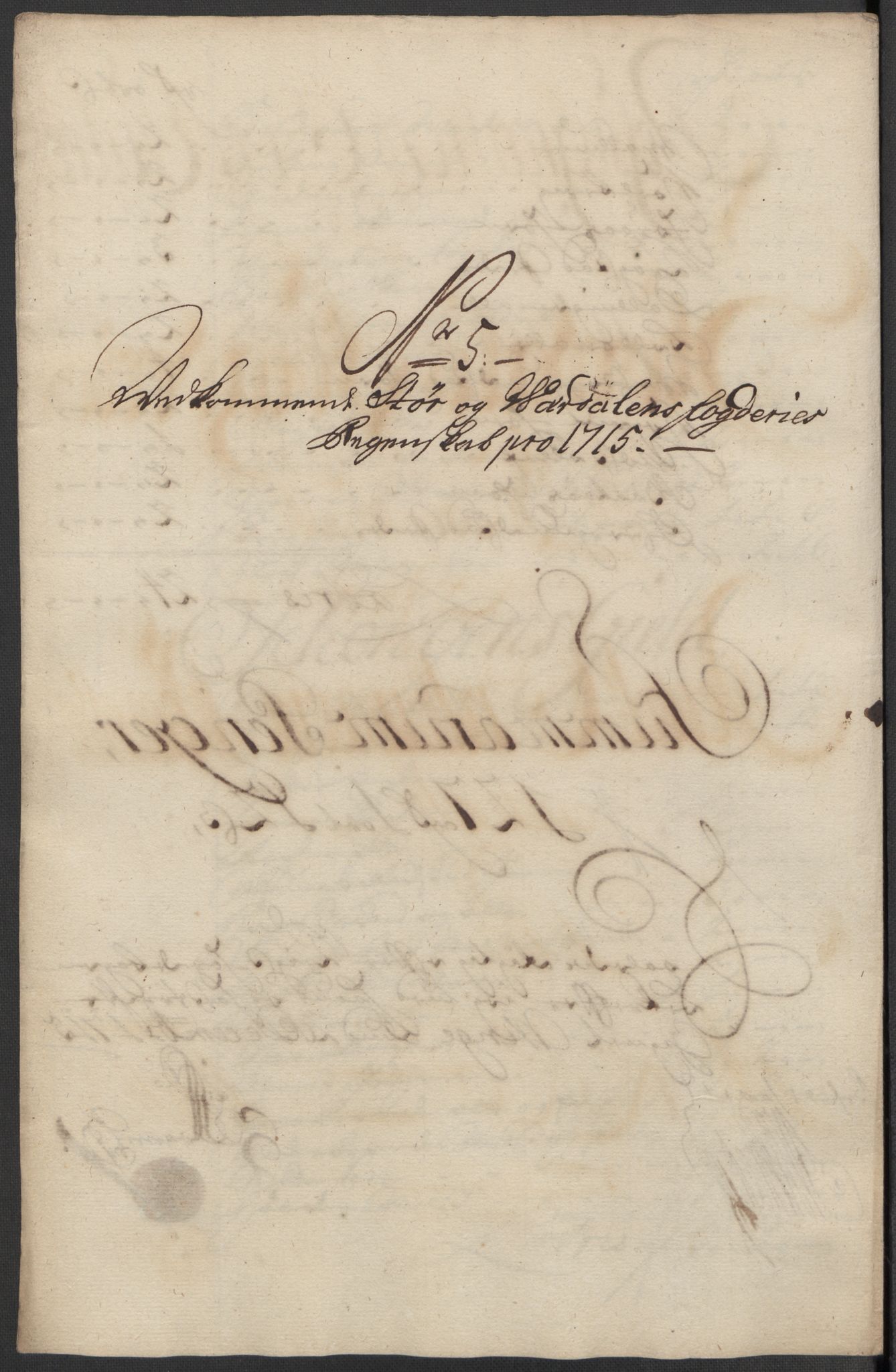 Rentekammeret inntil 1814, Reviderte regnskaper, Fogderegnskap, RA/EA-4092/R62/L4205: Fogderegnskap Stjørdal og Verdal, 1715, p. 114