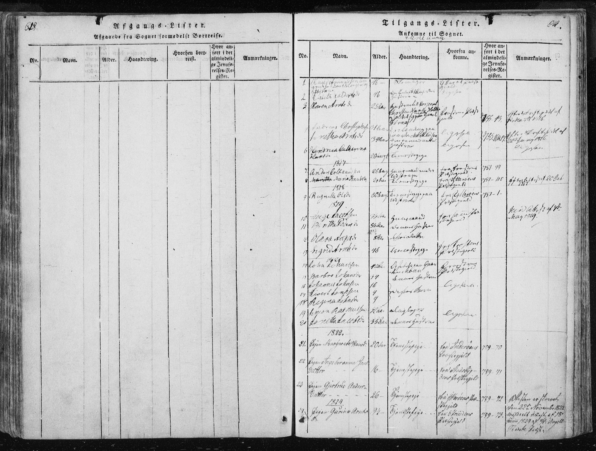 Ministerialprotokoller, klokkerbøker og fødselsregistre - Nord-Trøndelag, SAT/A-1458/717/L0148: Parish register (official) no. 717A04 /3, 1816-1825, p. 618-619