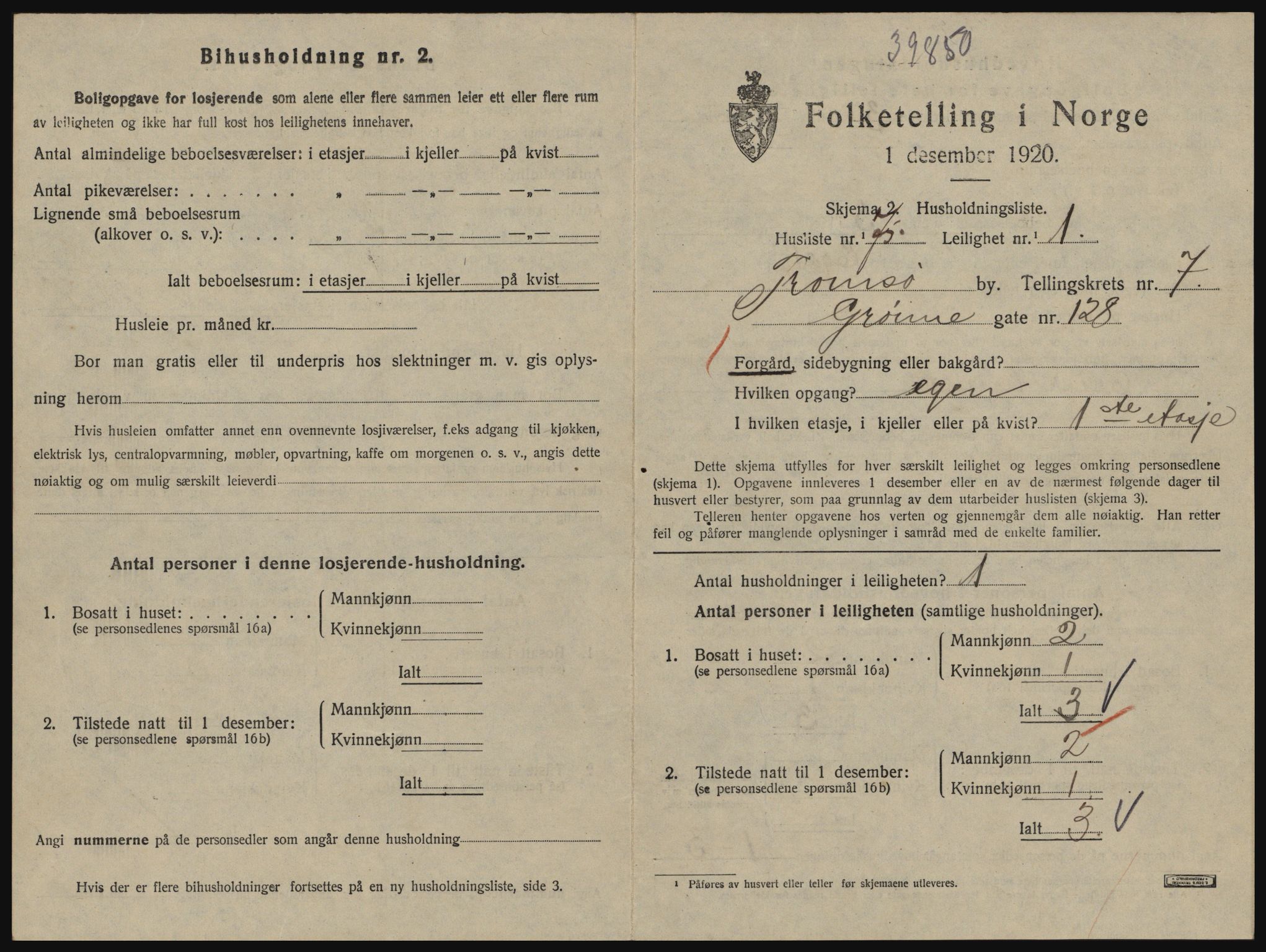 SATØ, 1920 census for Tromsø, 1920, p. 4417