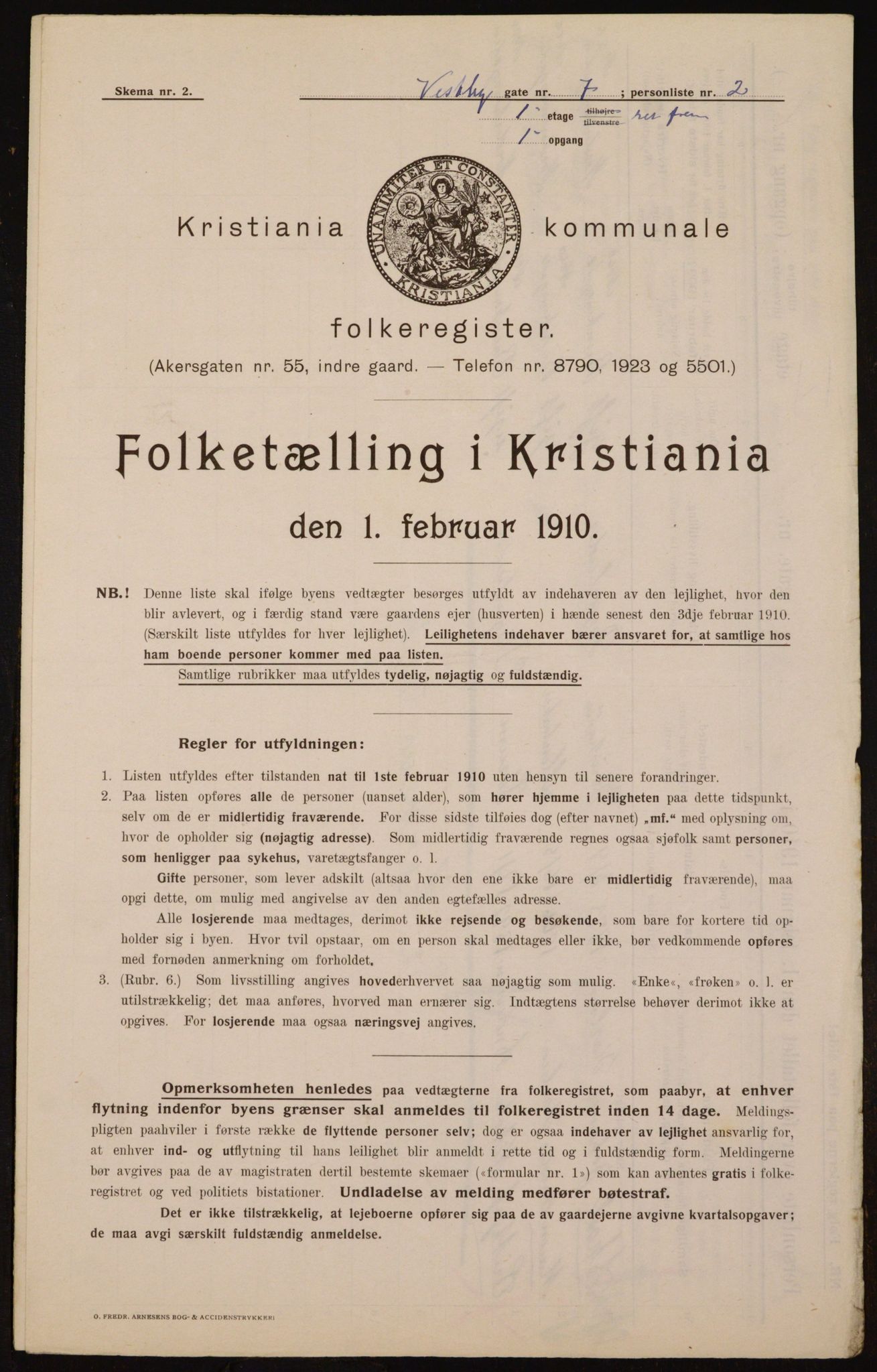 OBA, Municipal Census 1910 for Kristiania, 1910, p. 115991