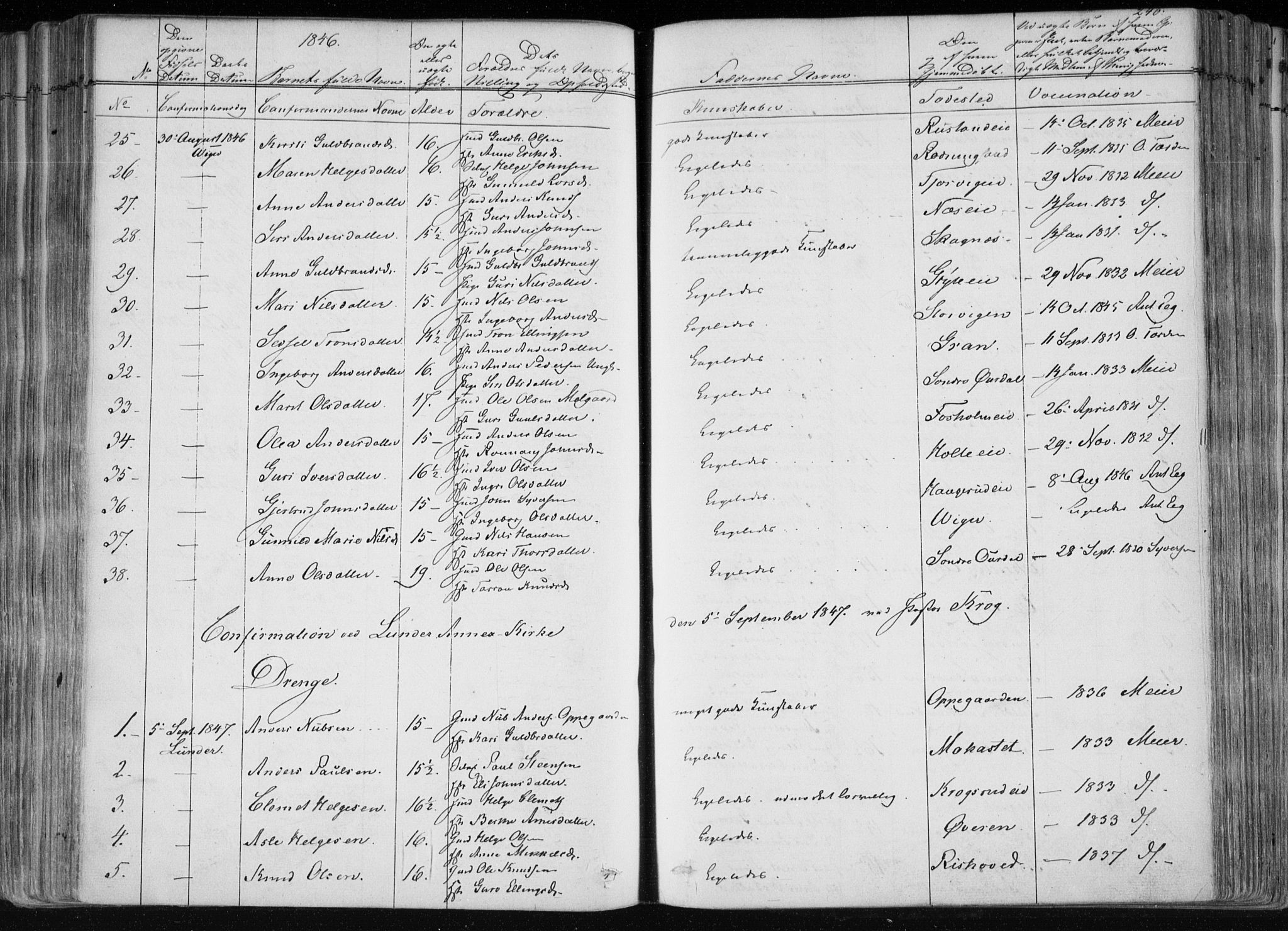 Norderhov kirkebøker, SAKO/A-237/F/Fa/L0010: Parish register (official) no. 10, 1837-1847, p. 240