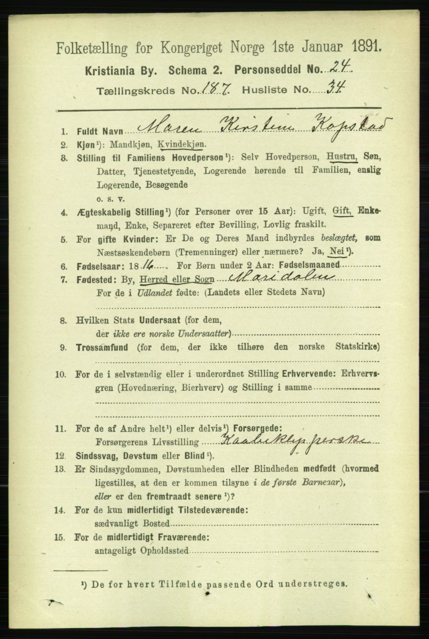 RA, 1891 census for 0301 Kristiania, 1891, p. 112525