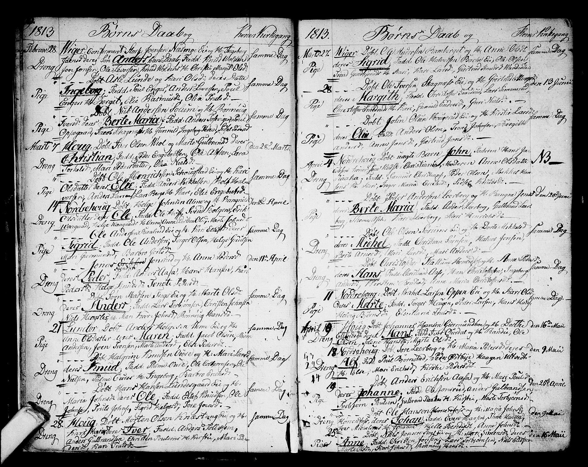 Norderhov kirkebøker, AV/SAKO-A-237/F/Fa/L0007: Parish register (official) no. 7, 1812-1814, p. 10