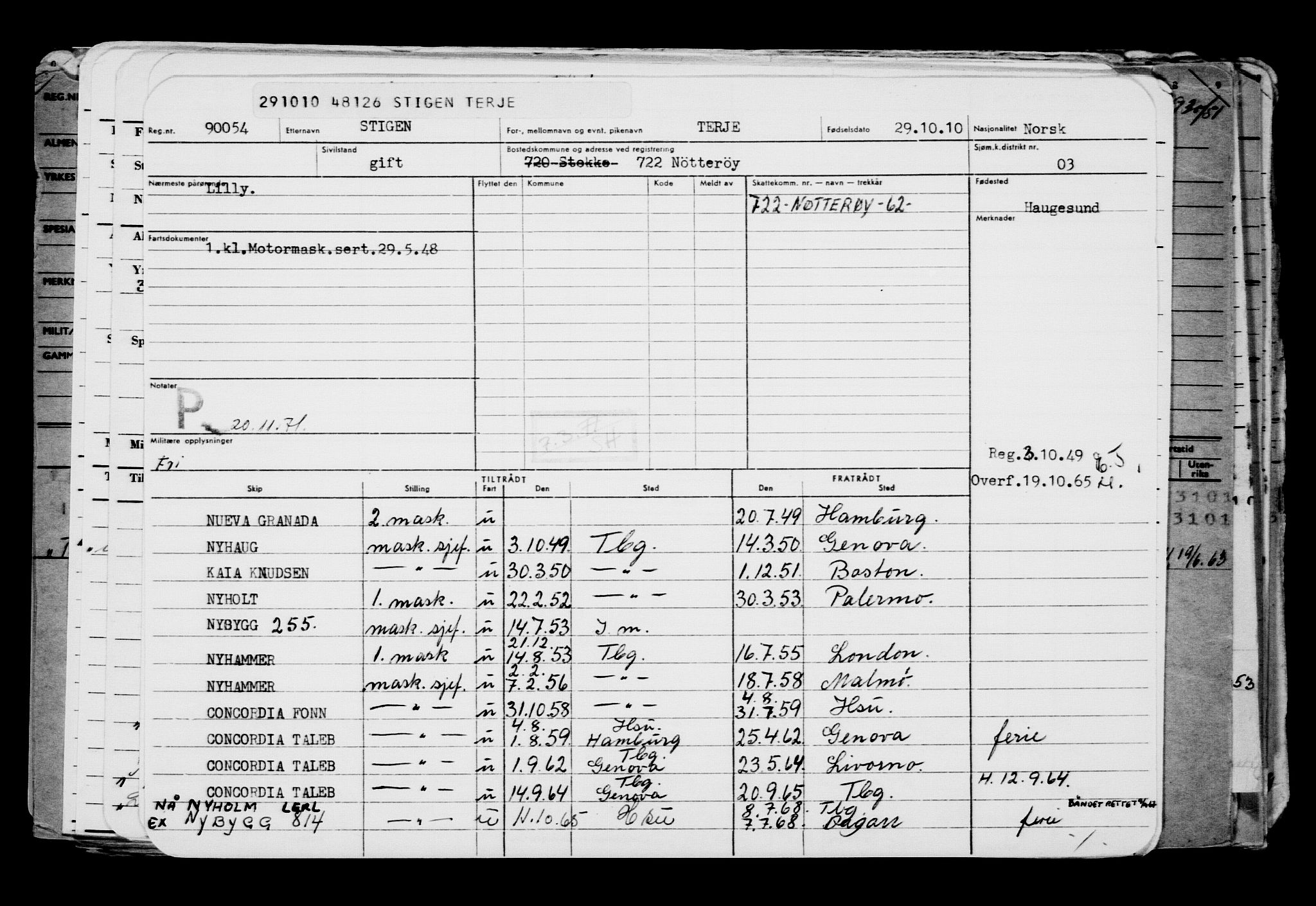 Direktoratet for sjømenn, AV/RA-S-3545/G/Gb/L0092: Hovedkort, 1910, p. 404