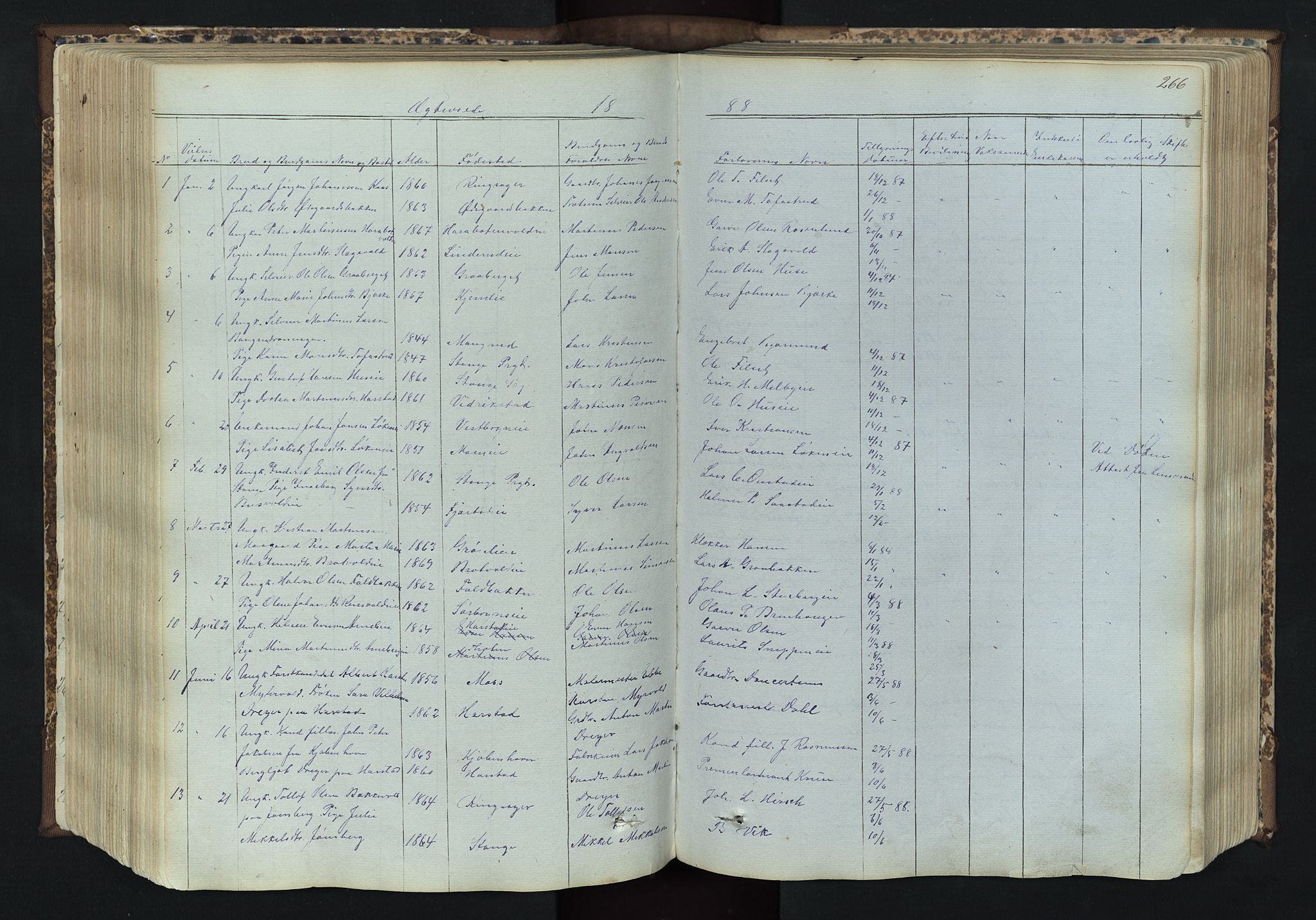 Romedal prestekontor, SAH/PREST-004/L/L0011: Parish register (copy) no. 11, 1867-1895, p. 266